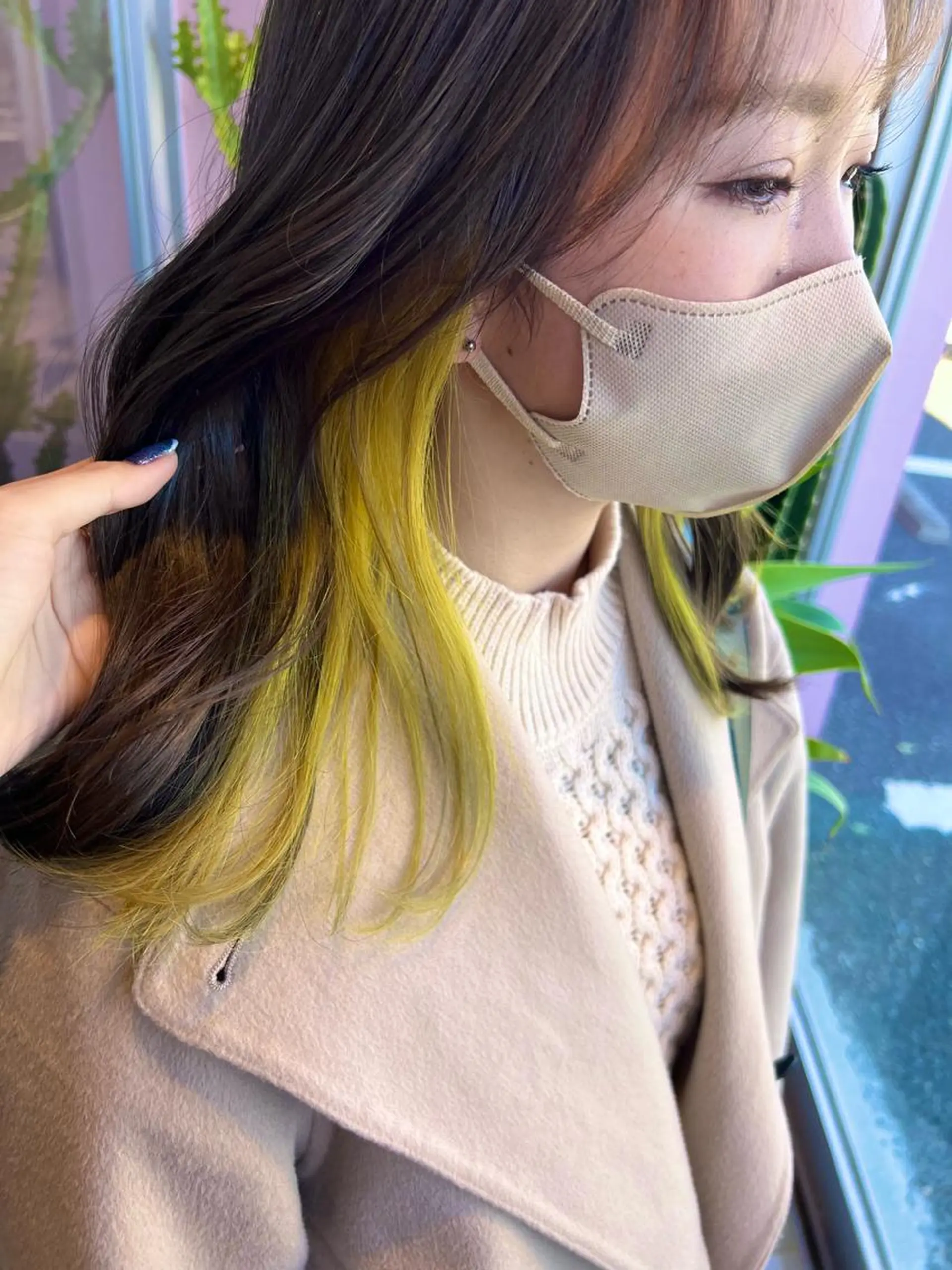 ロング カラー アッシュ 黒髪 ブリーチ ブルーカラー ブルーブラック 🌿寄り添い型美容師 🌿yuiのヘアスタイル