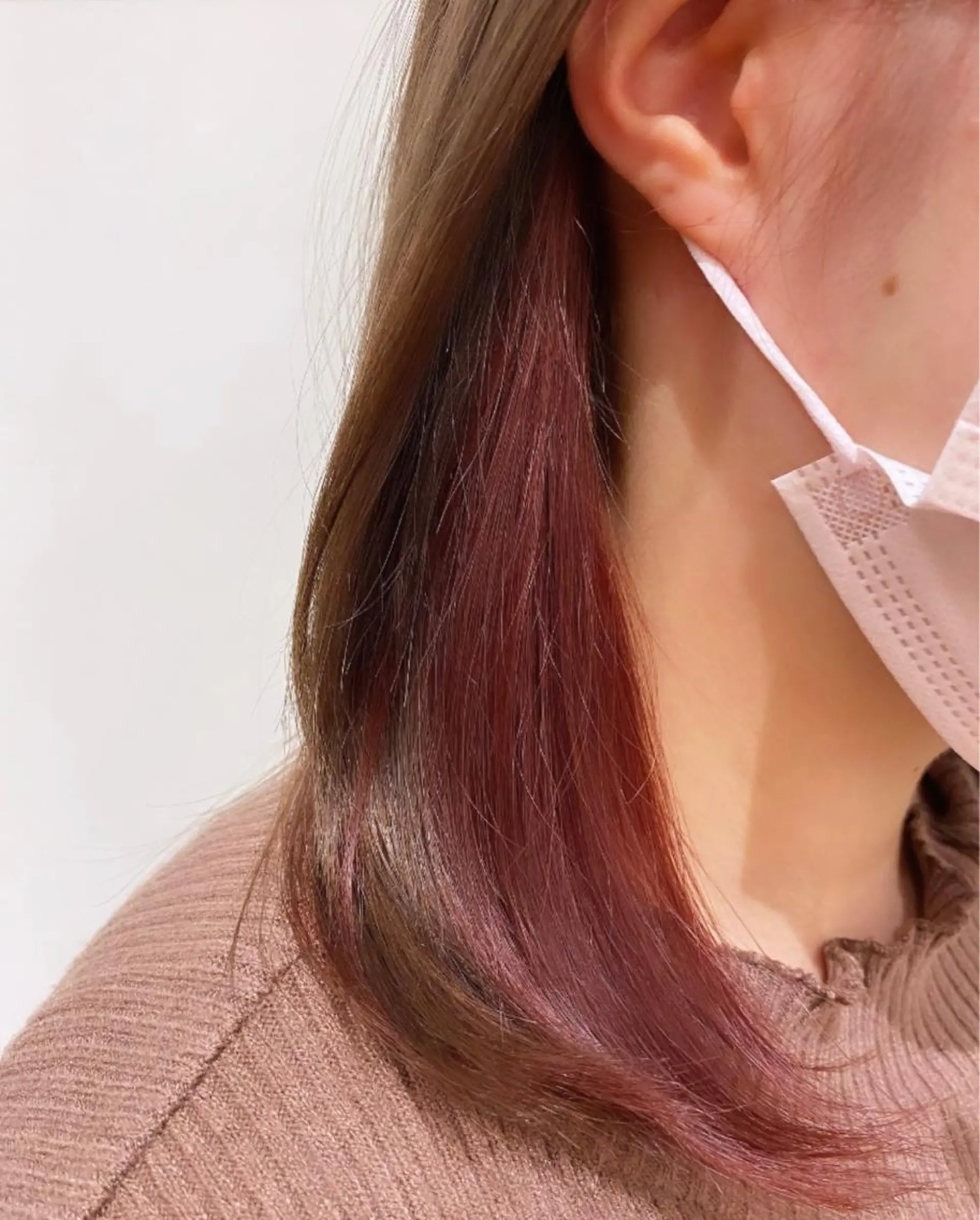 セミロング カラー インナーカラー ピンクカラー 横浜/韓国風/ヘアメ /ユイナ🎀のヘアスタイル