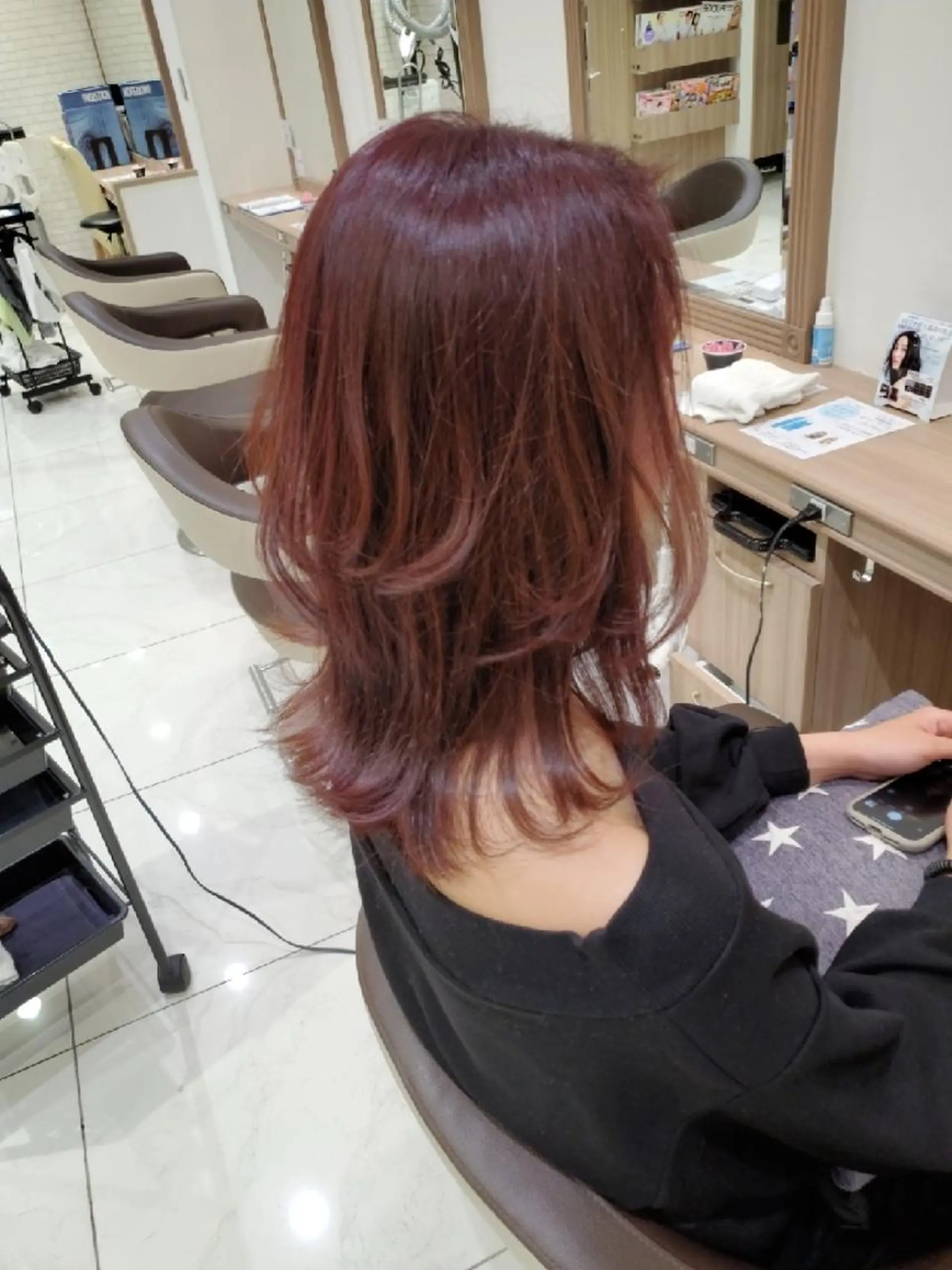 ミディアム カラー イルミナカラー 中村 和貴のヘアスタイル