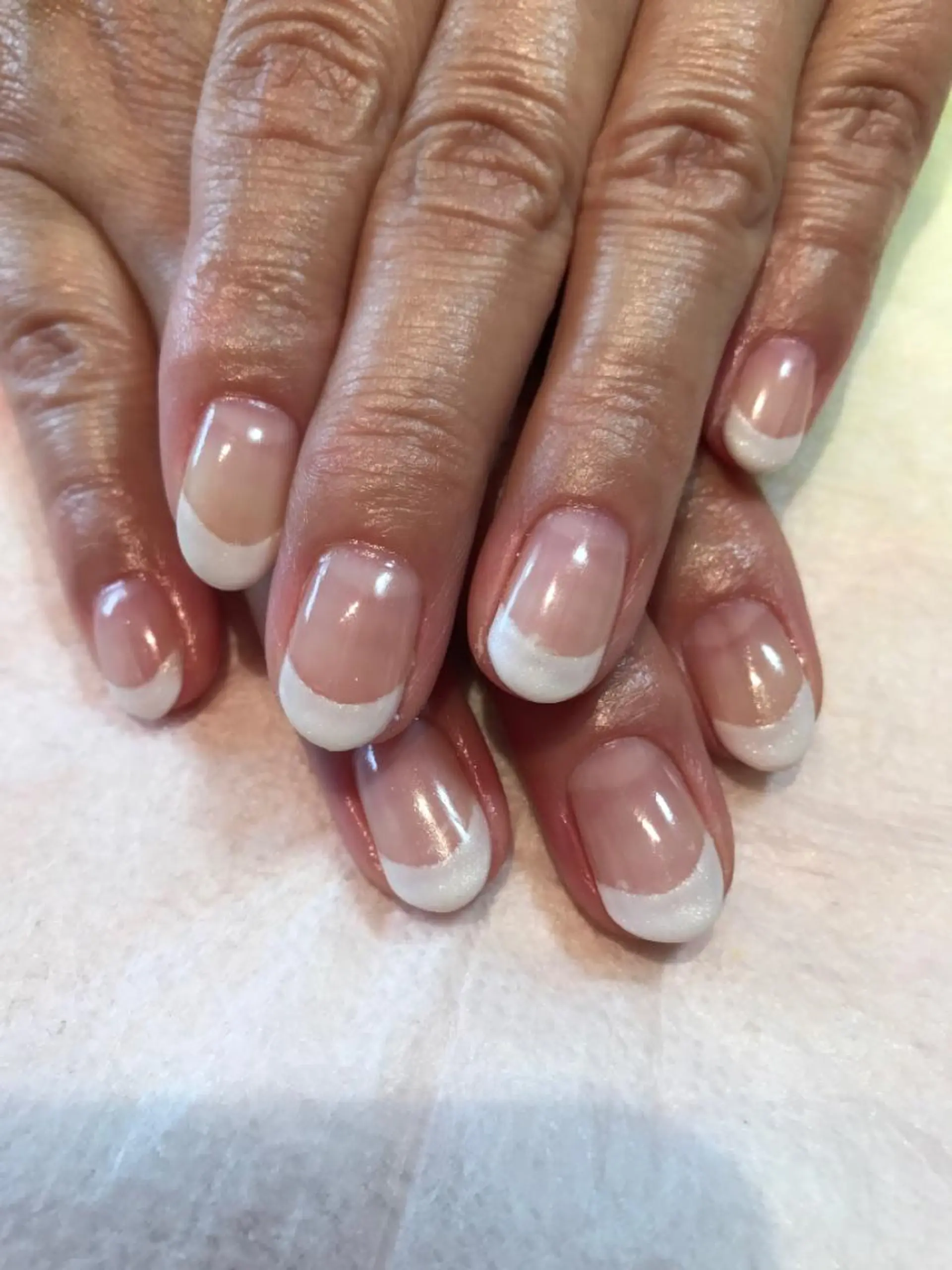 ネイル クリアネイル フレンチネイル ホワイト NAILSALON AMULEのネイルデザイン