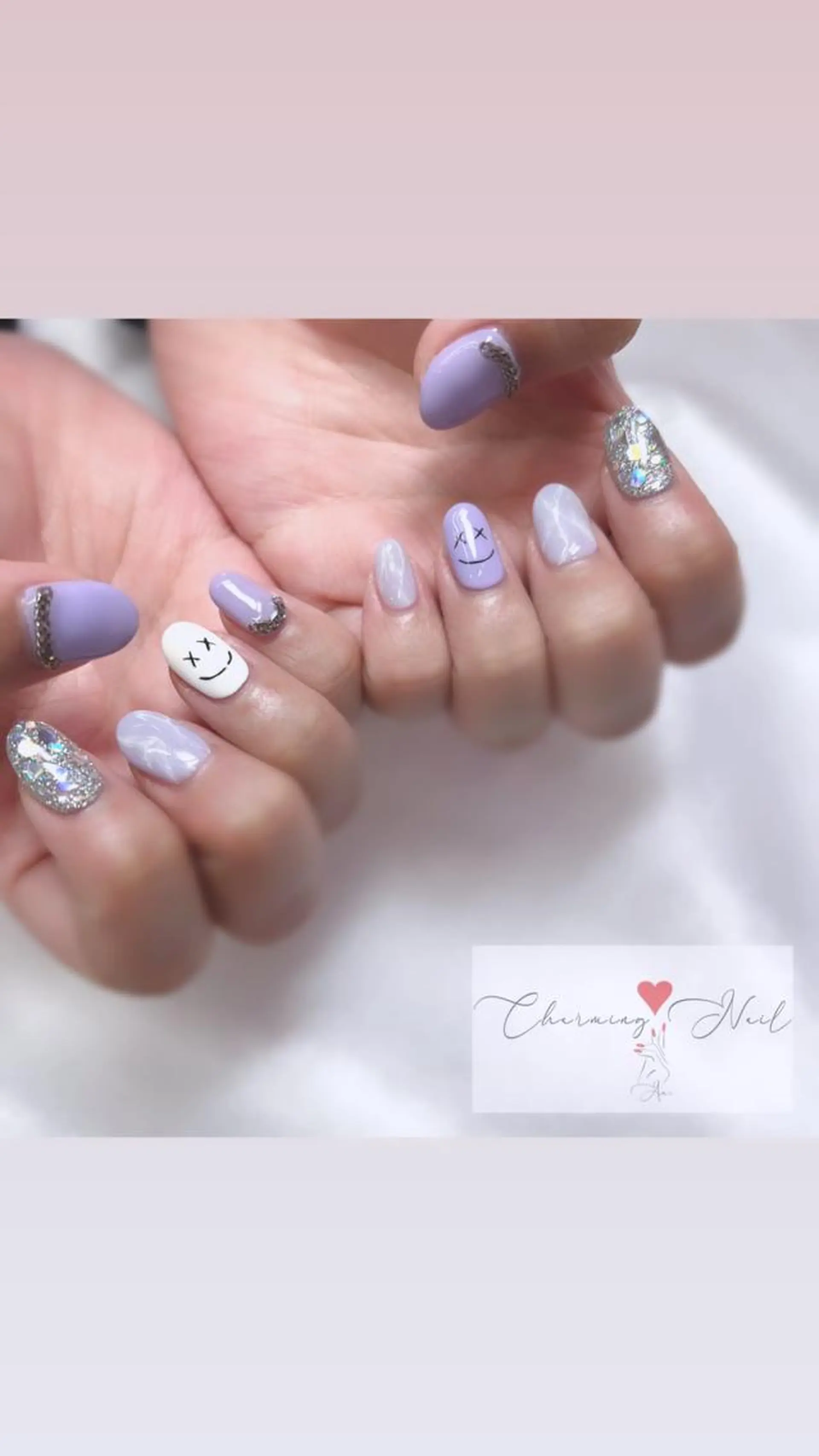 ネイル ジェルネイル キラキラネイル 韓国ネイル ラメ(グリッター) 大理石ネイル(マーブル) Charming❤️Nail所属・Nailist Amiのその他イメージ