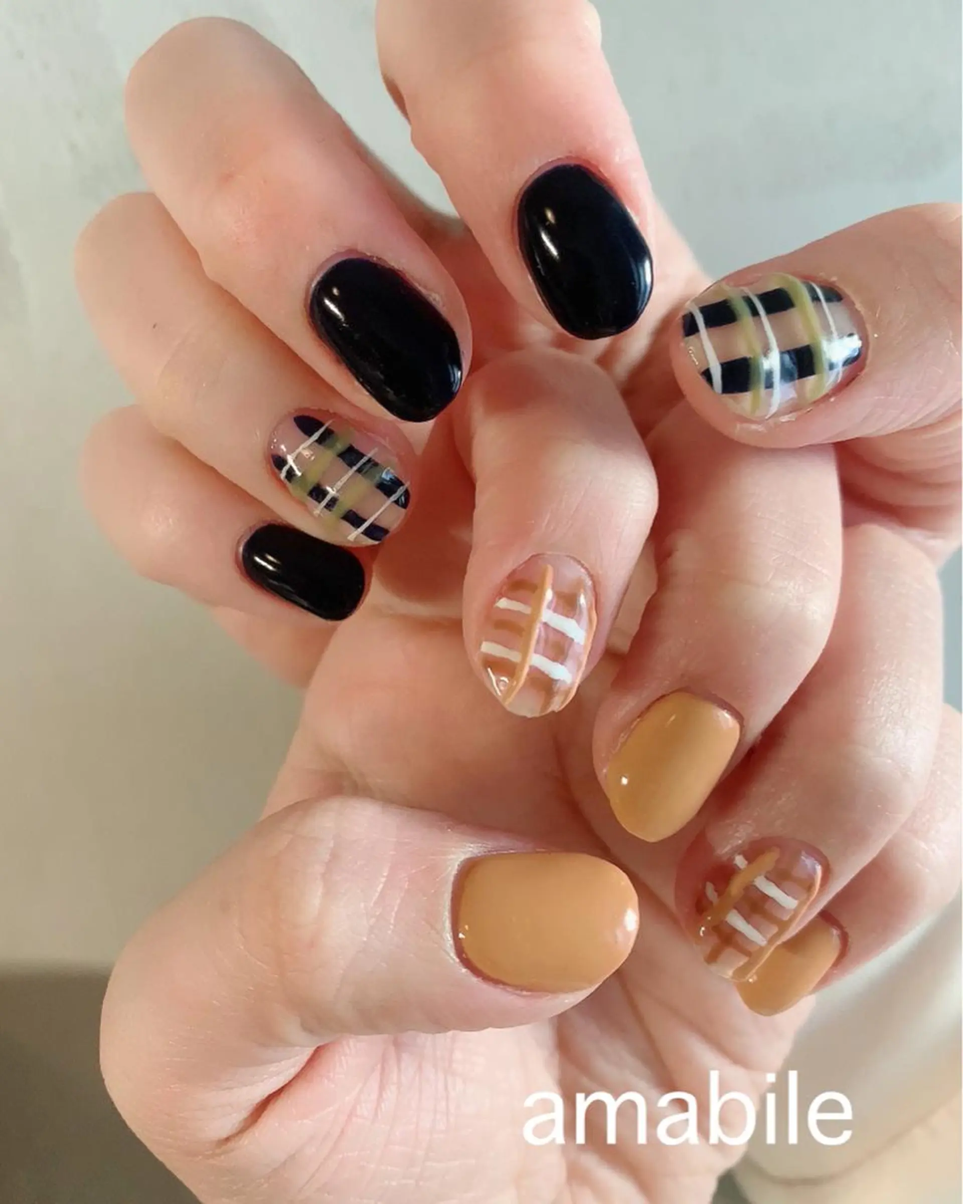 カラー amabile nailのネイルデザイン