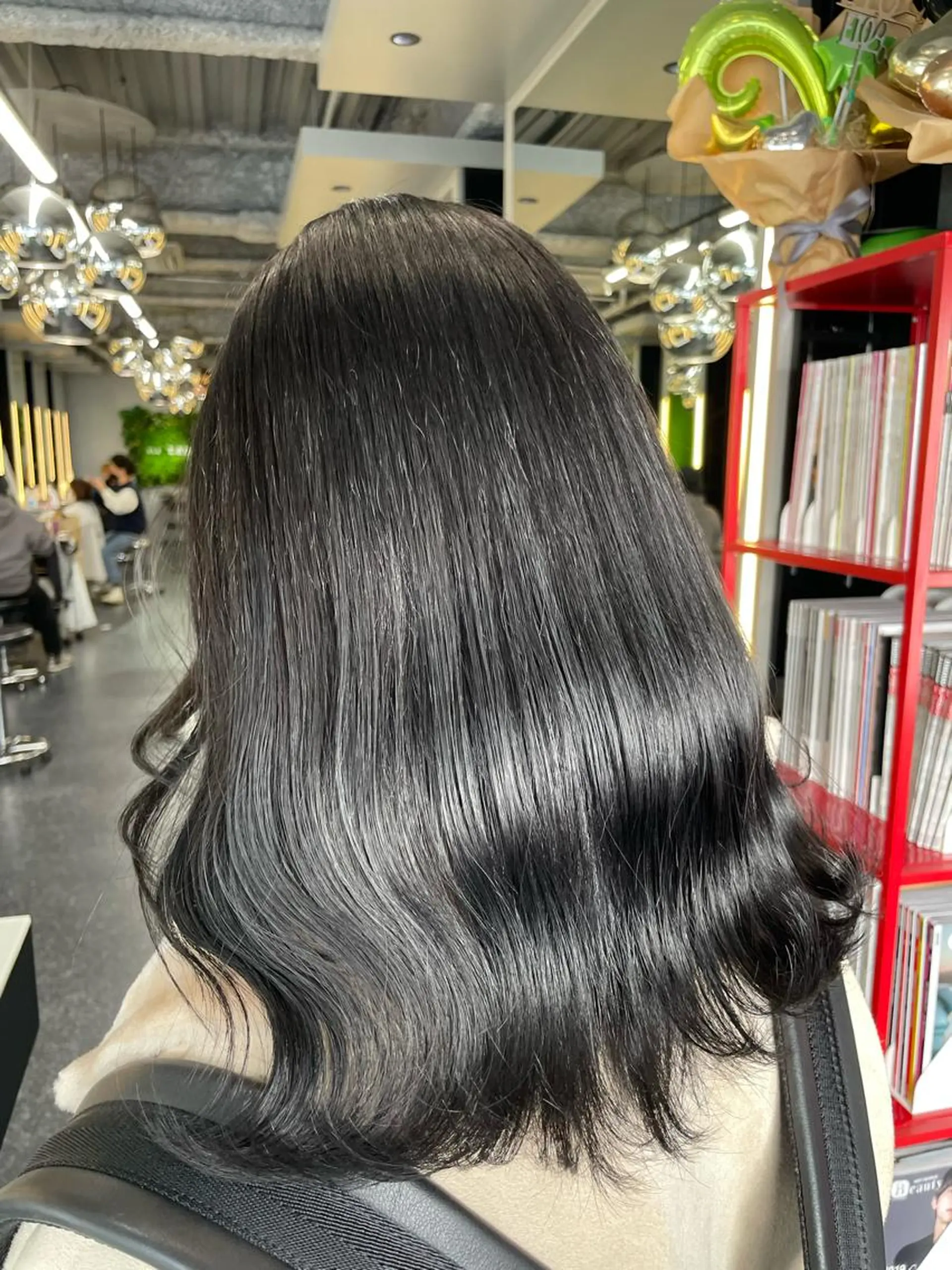 セミロング カラー ブルーカラー ブルーグレー カット ヘアカラー hair salon Lihina所属・韓国ヘア🇰🇷 FUMINAのヘアスタイル