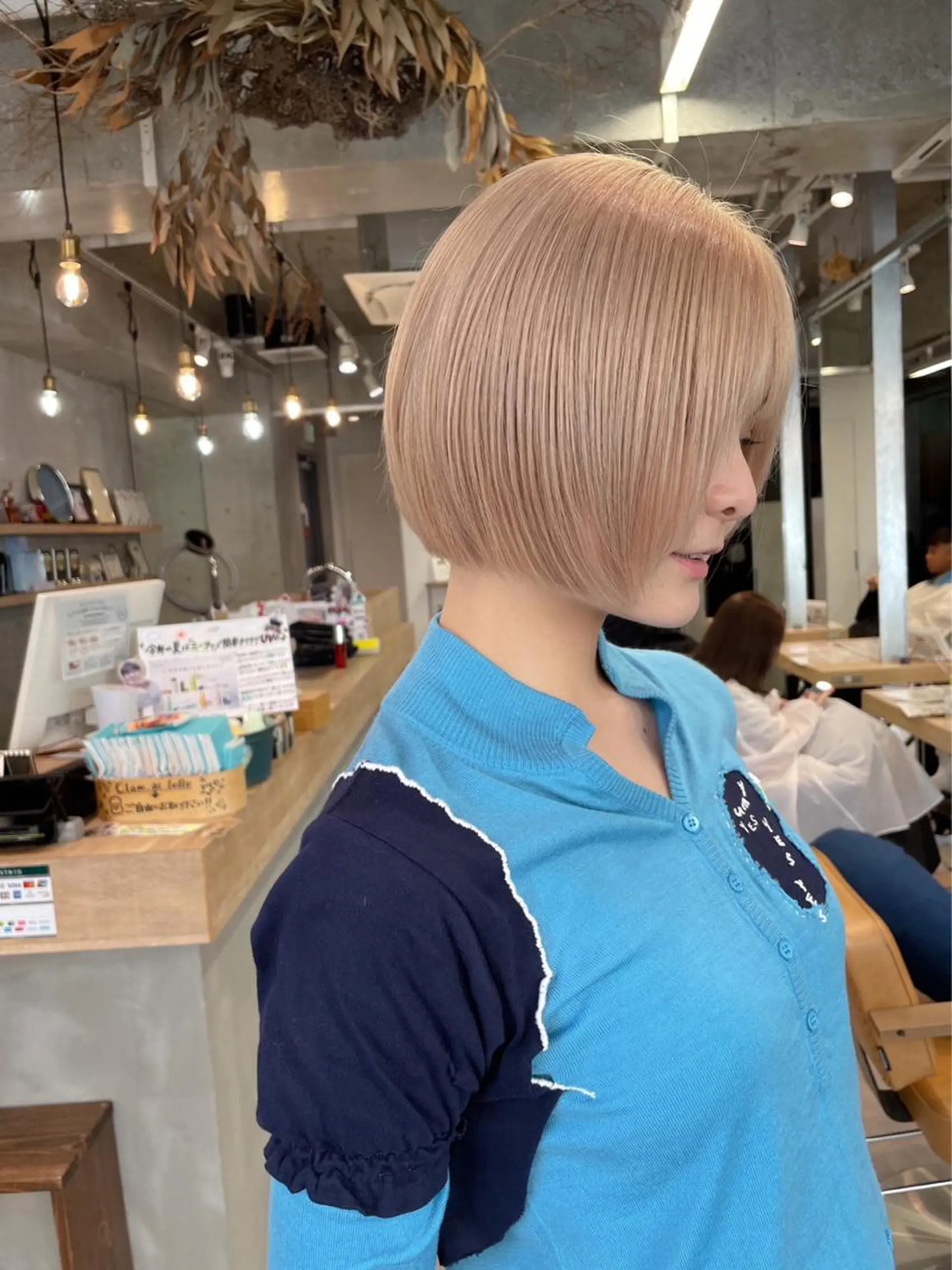 ショート カラー ヘアカラー トリートメント clam. yuu🦩のヘアスタイル