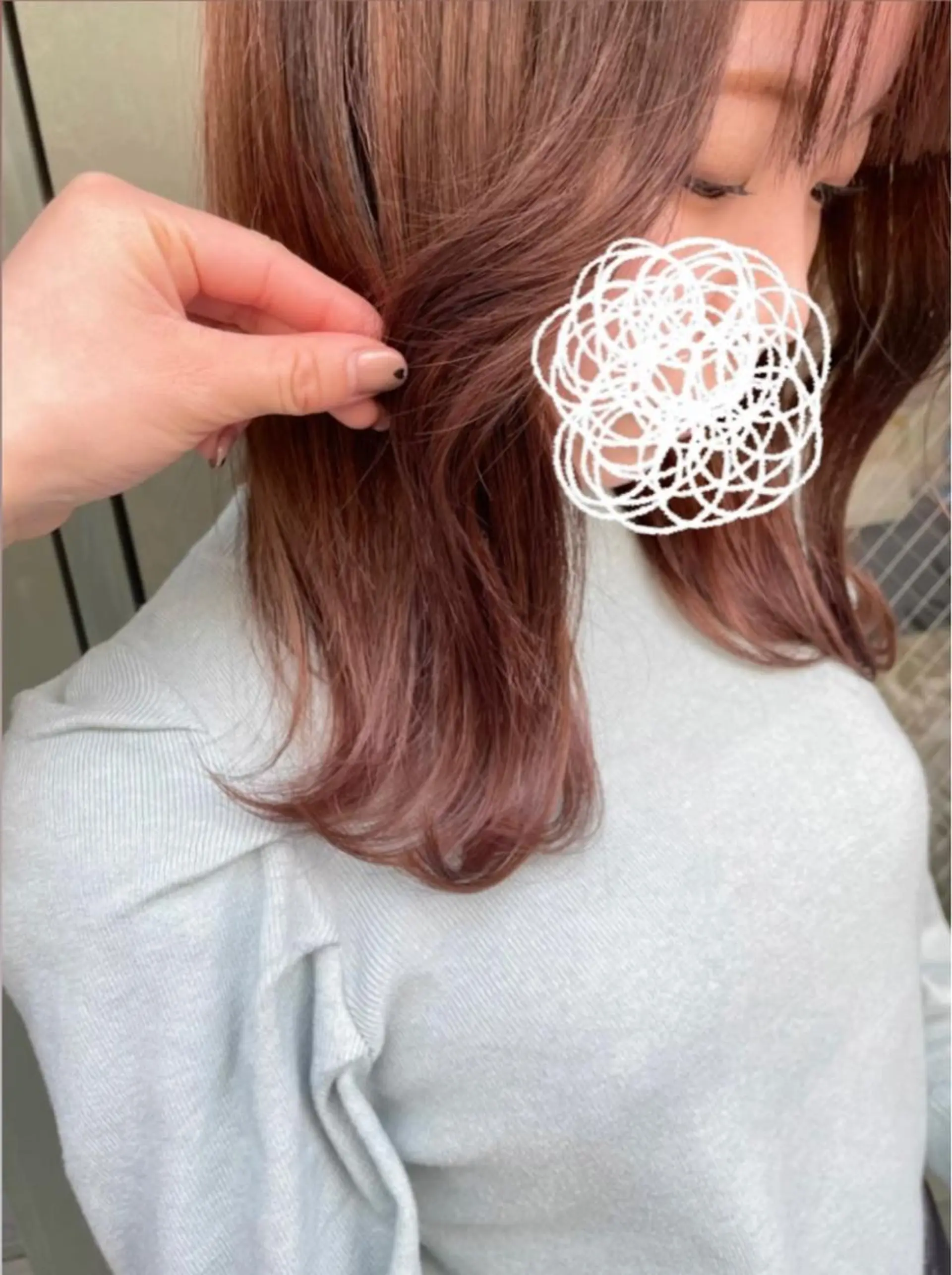 セミロング カラー Hana ♡ marshu梅田のヘアスタイル