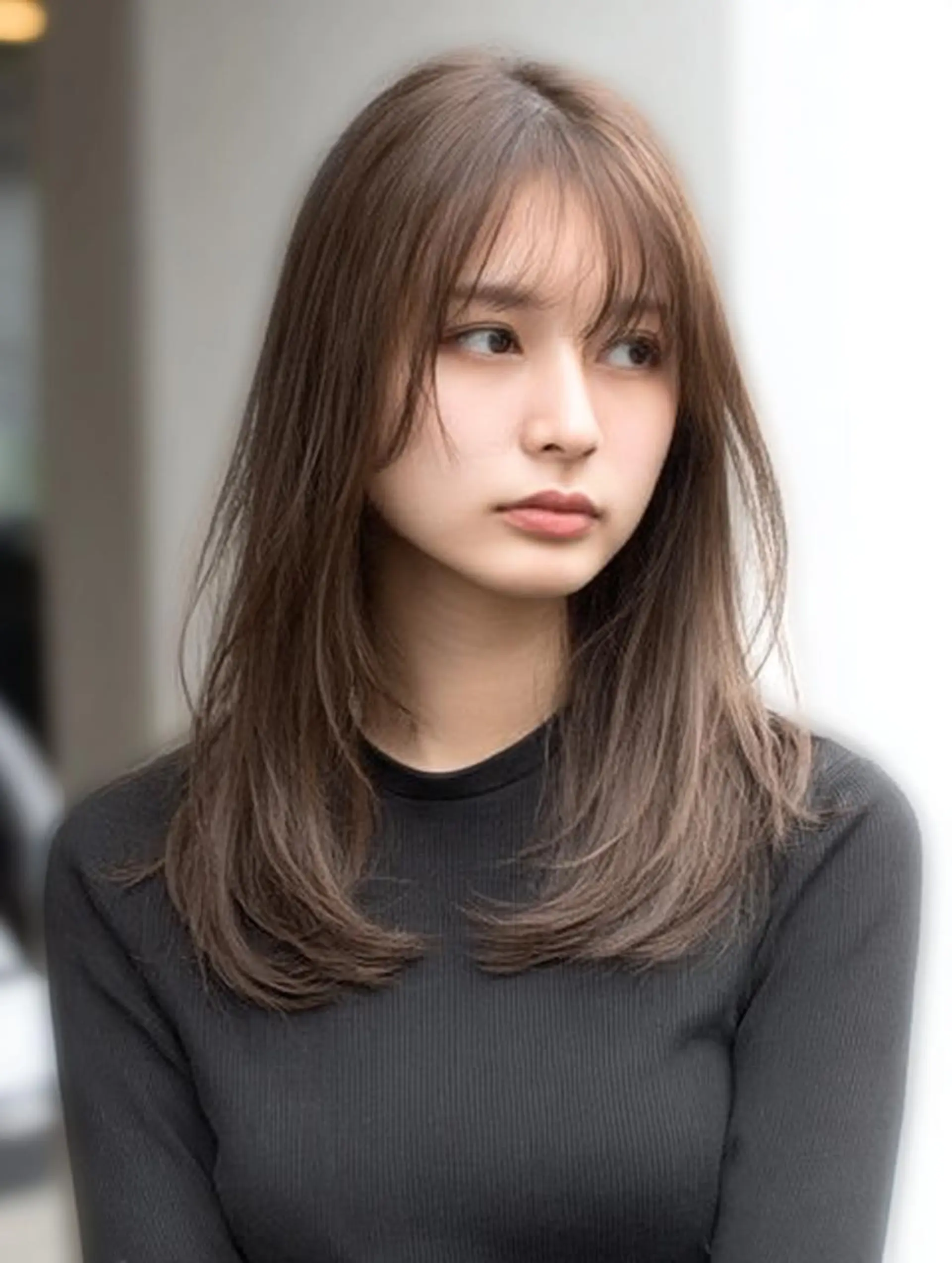 セミロング ハッシュカット 髪質改善 レイヤーカット 縮毛矯正 トリートメント カット ヘアカラー トリートメント 生艶髪＆レイヤー🔔 渋谷お薦めNo.1✨のヘアスタイル