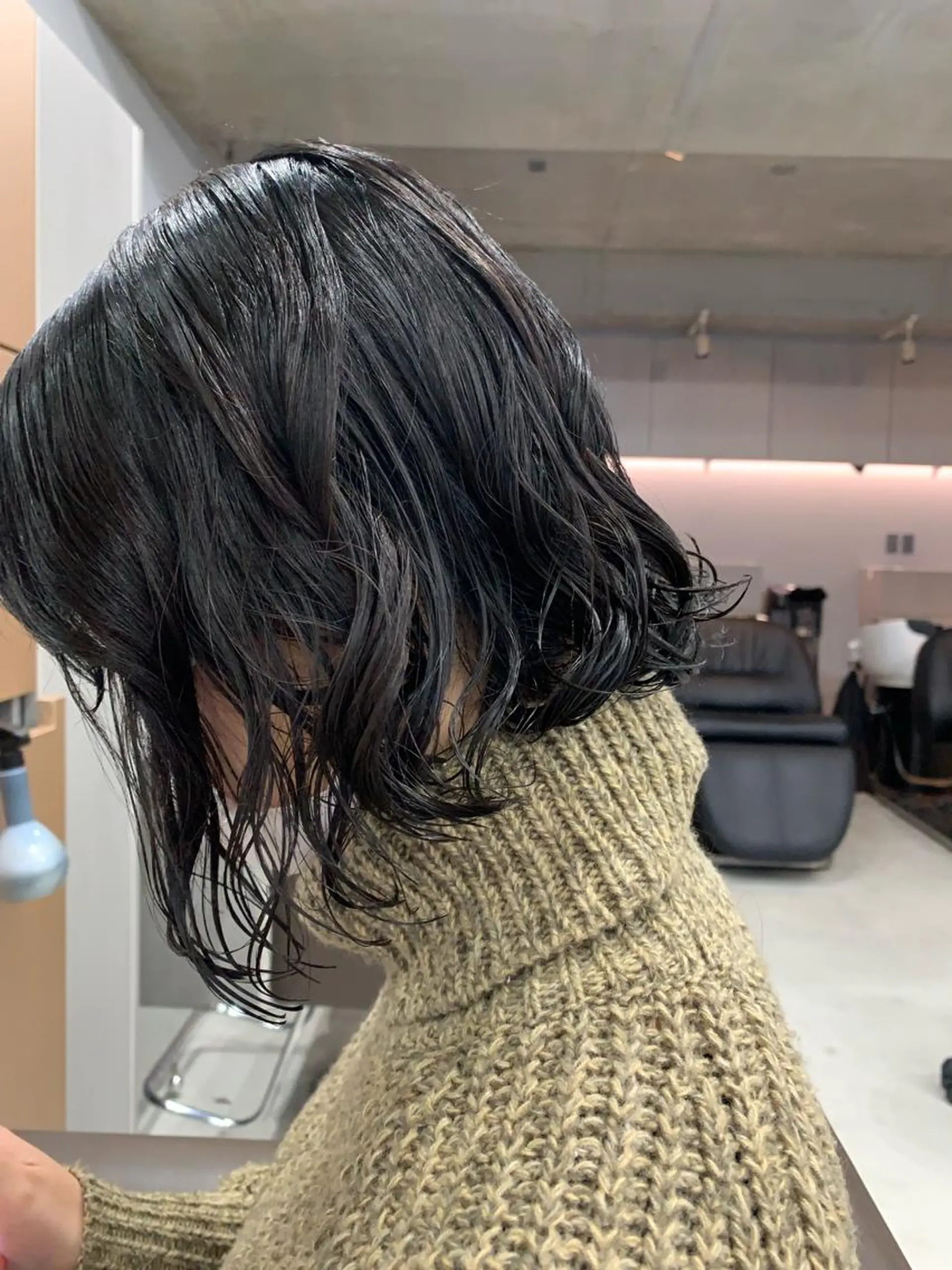 ミディアム パーマ ボブパーマコテ巻き風 パーマNo1深江秀平のヘアスタイル