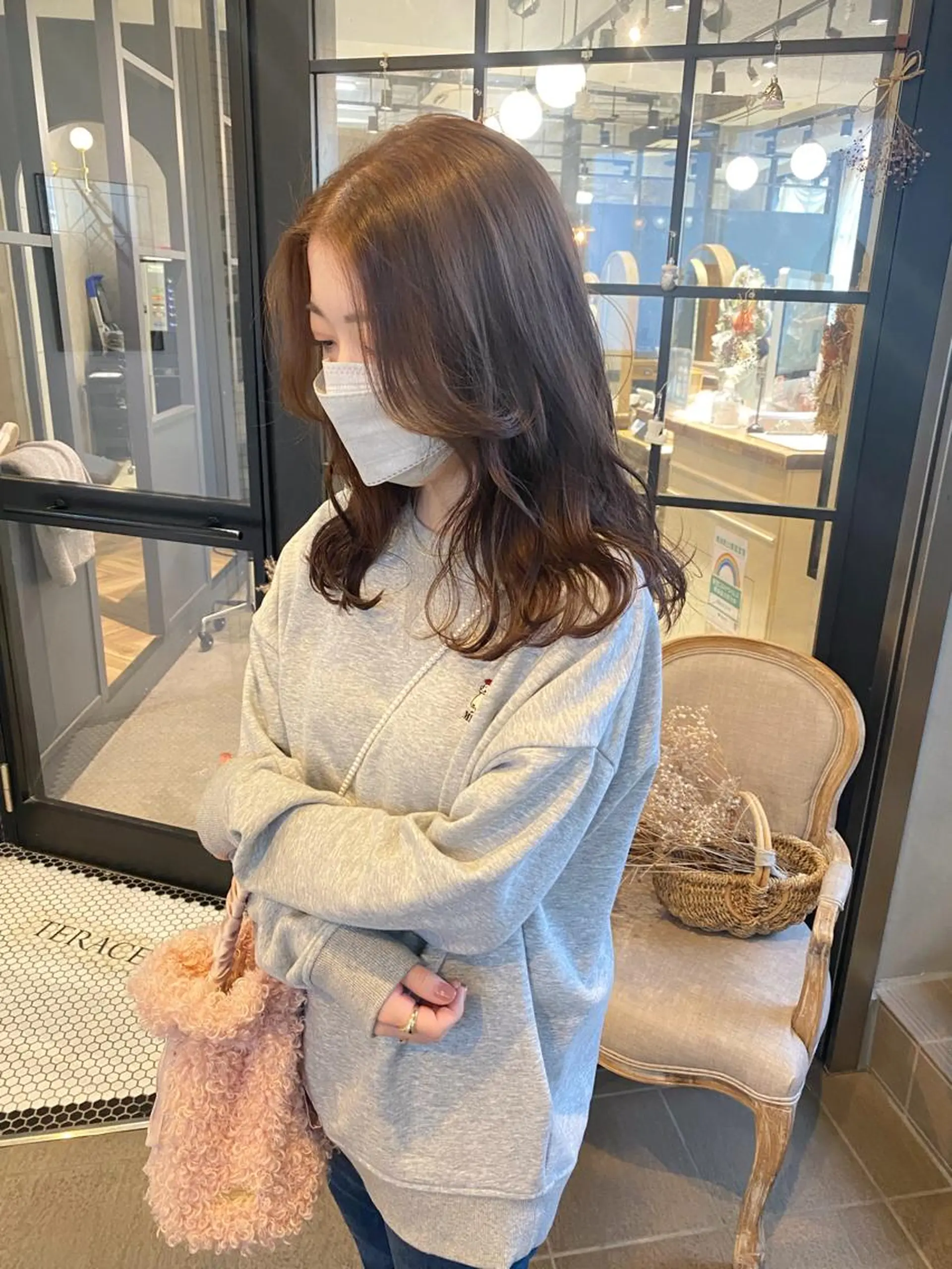 セミロング カラー カット ヘアカラー 透明感カラー 🩰asumiのヘアスタイル