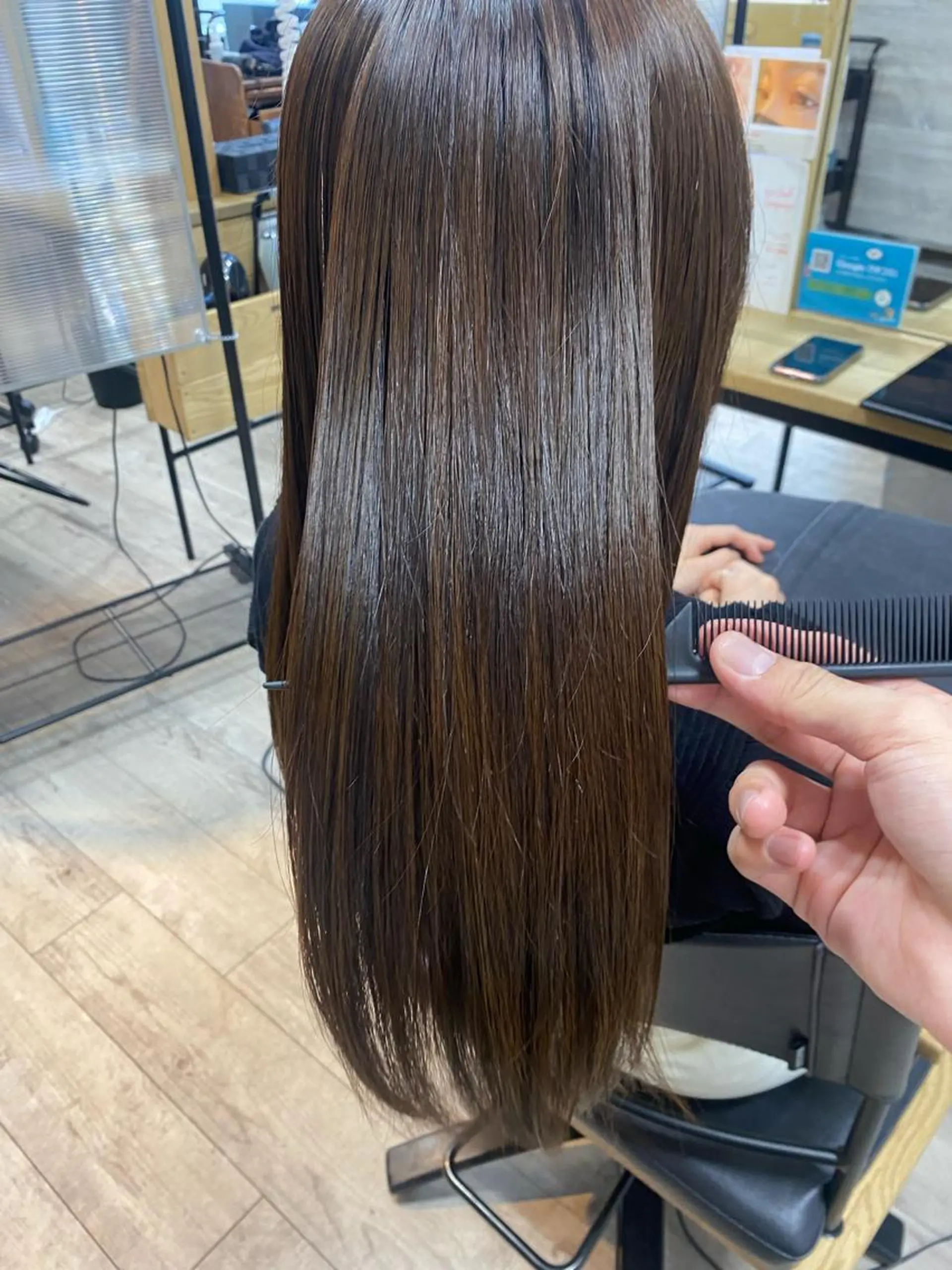 ロング 髪質改善 縮毛矯正 トリートメント 酸性ストレート 波巻きスパイラル/ メンズパーマ/ゆうひのヘアスタイル