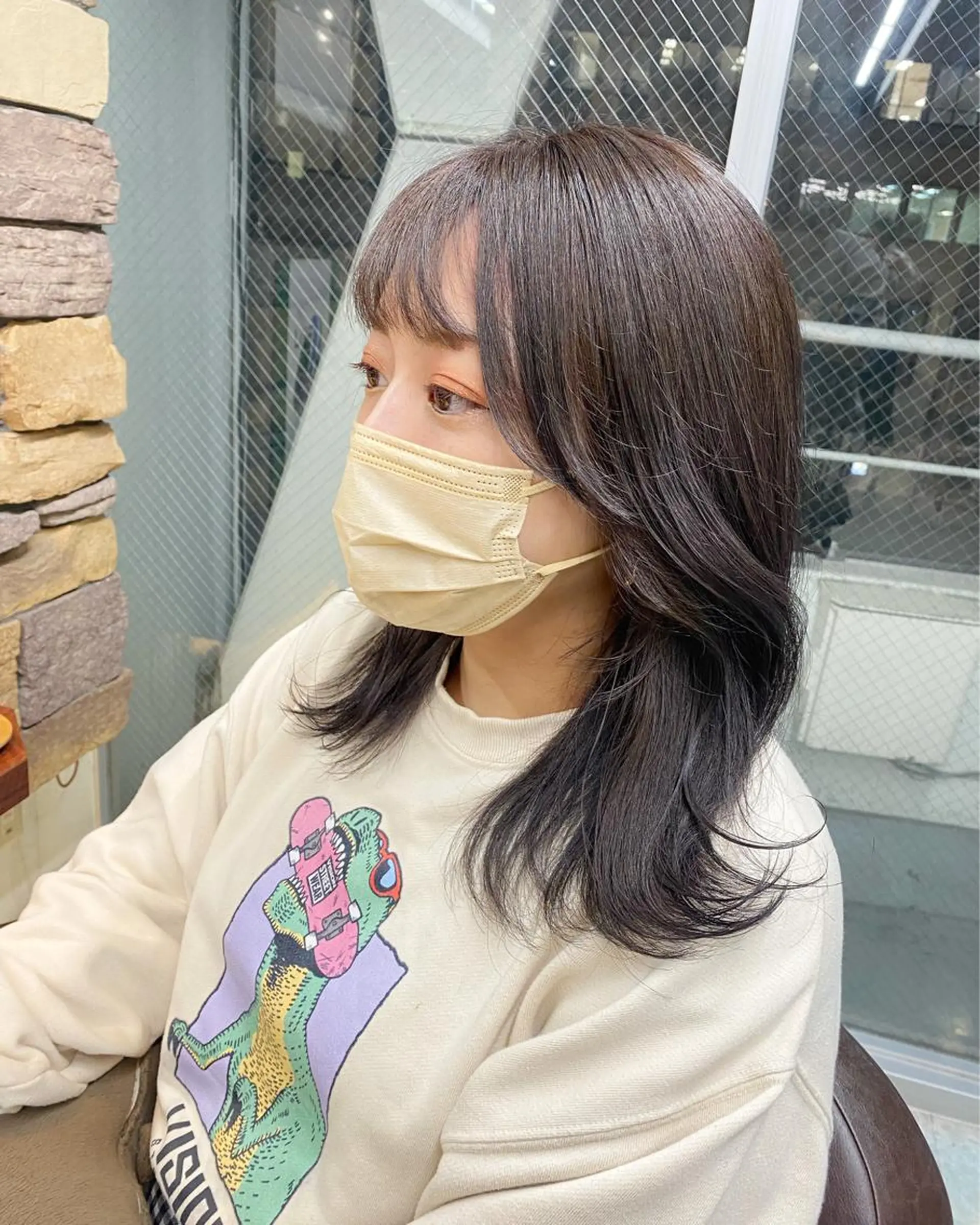 ロング カラー カット ヘアカラー トリートメント 後藤紗英/髪質改善 /オリーブベージュのヘアスタイル