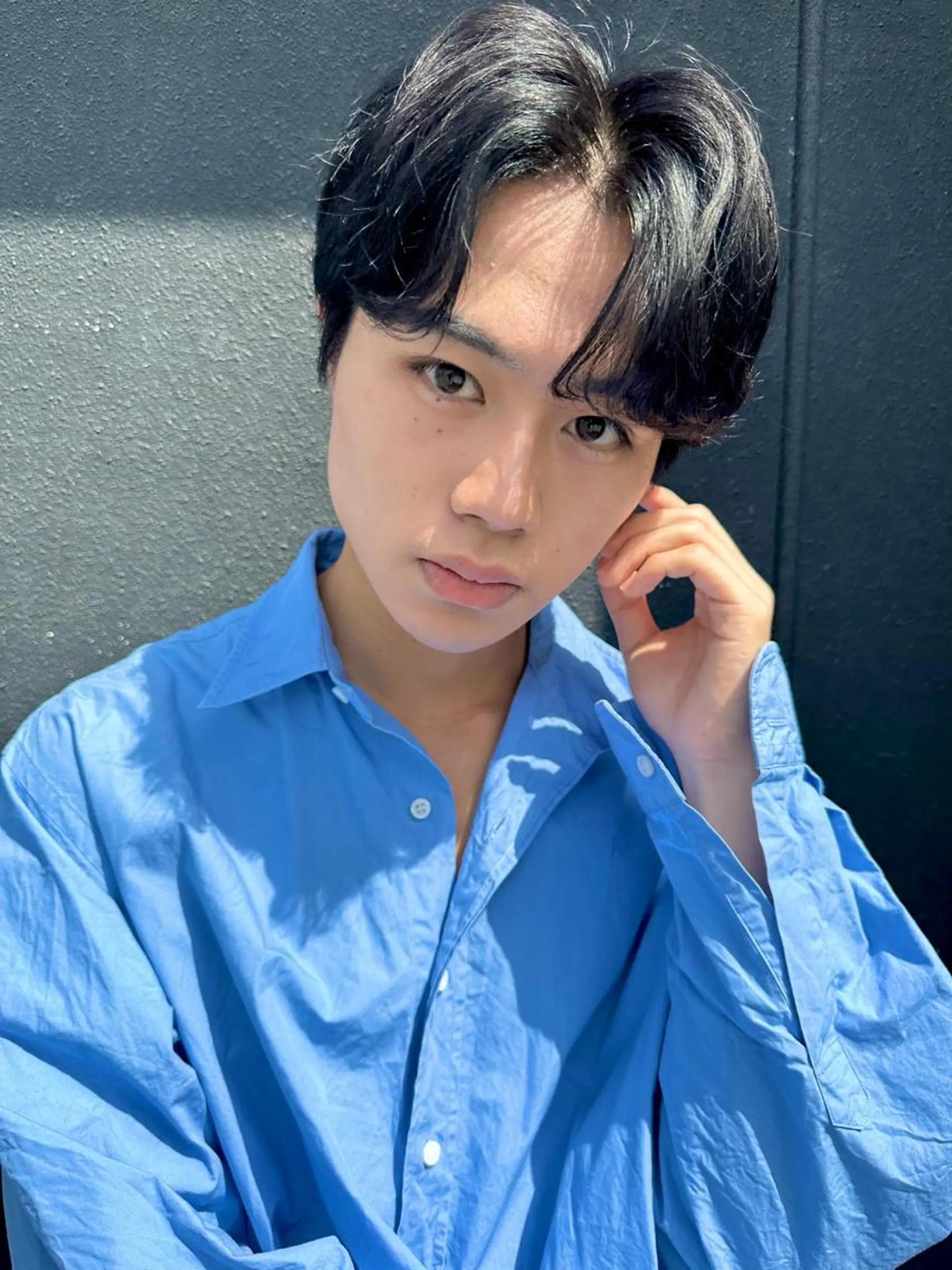 パーマ メンズ 増渕 駿介のヘアスタイル