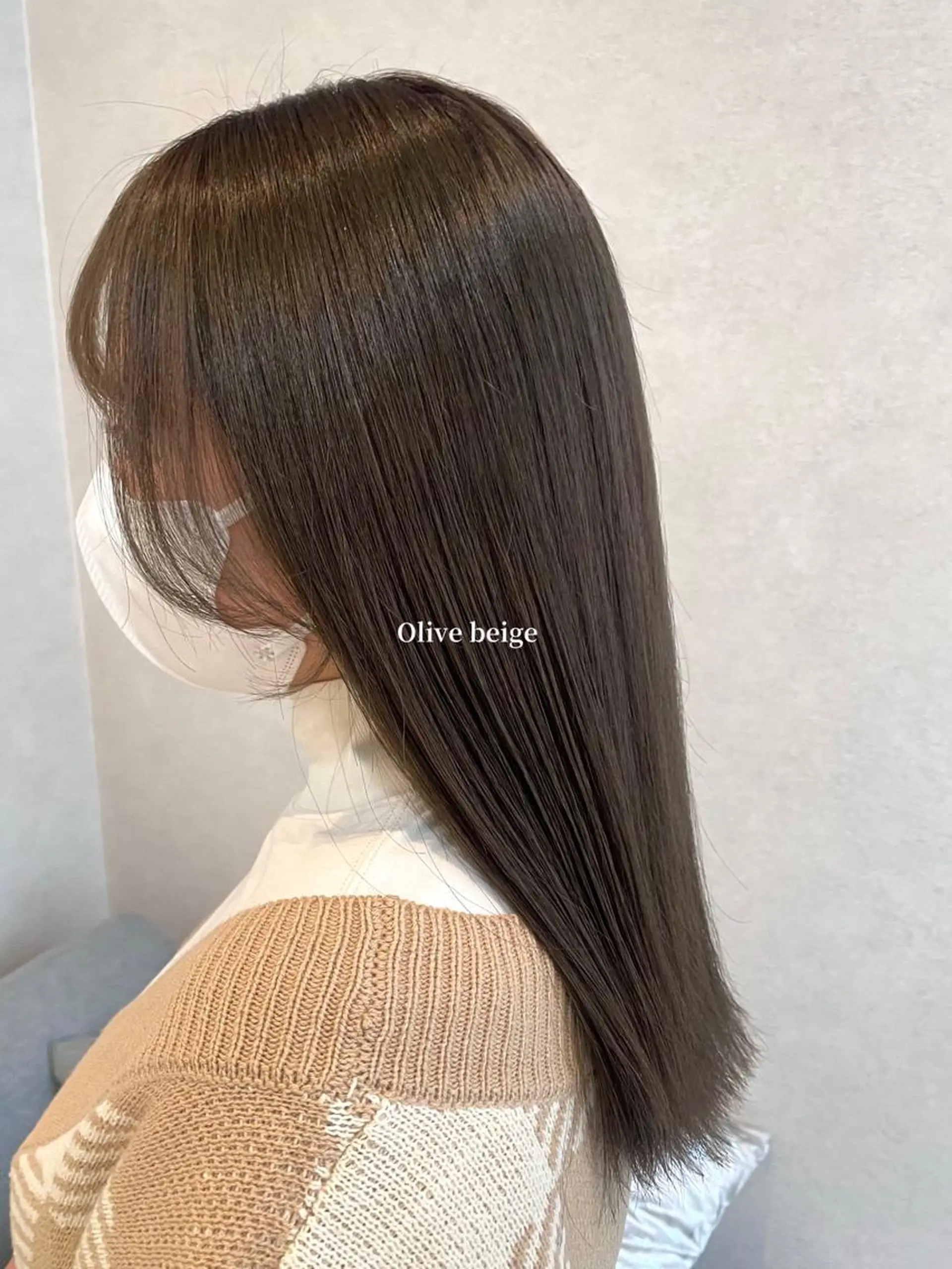 ミディアム カラー ベージュカラー オリーブベージュ mareka/顔周り /透明感カラー🤍のヘアスタイル