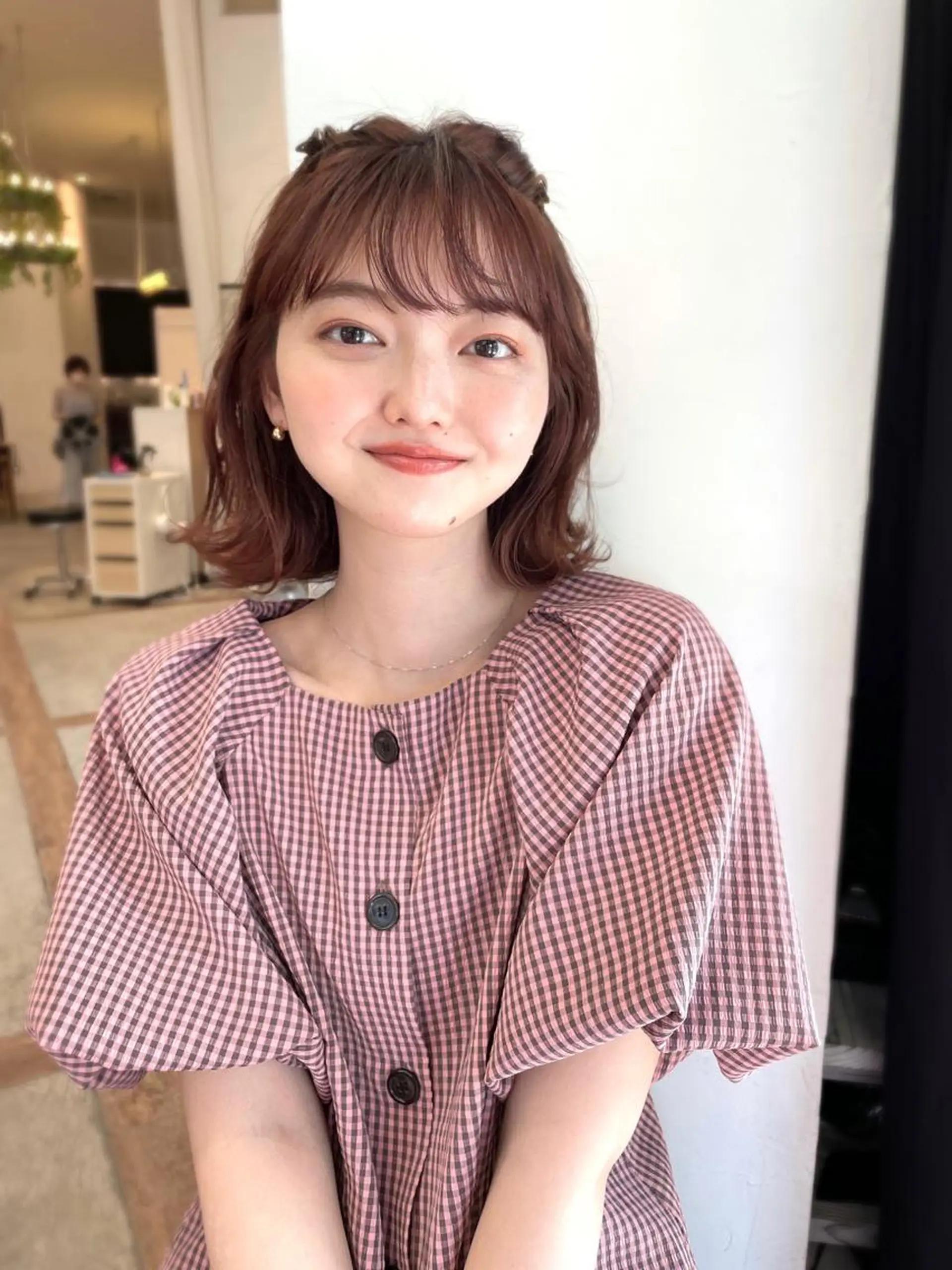 ミディアム カラー ヘアアレンジ OAK 学芸大学所属・秋葉萌　透明感カラー /レイヤー/ボブ♡のヘアスタイル