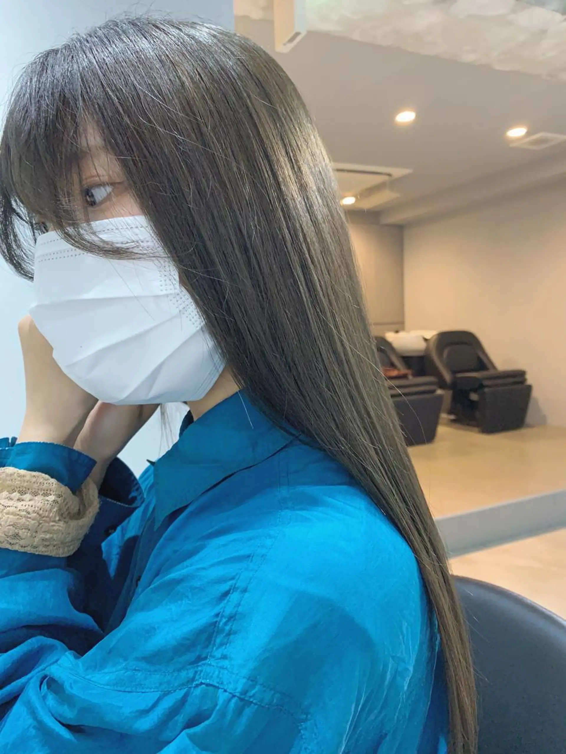 ロング カラー ボブパーマコテ巻き風 パーマNo1深江秀平のヘアスタイル