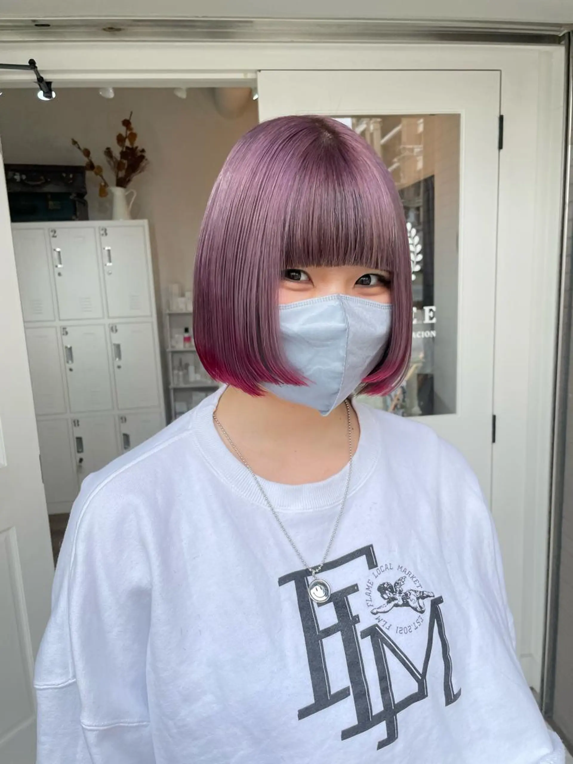 ミディアム ヘアカラー トリートメント 酸性縮毛矯正 梅田茶屋町 Juriのヘアスタイル