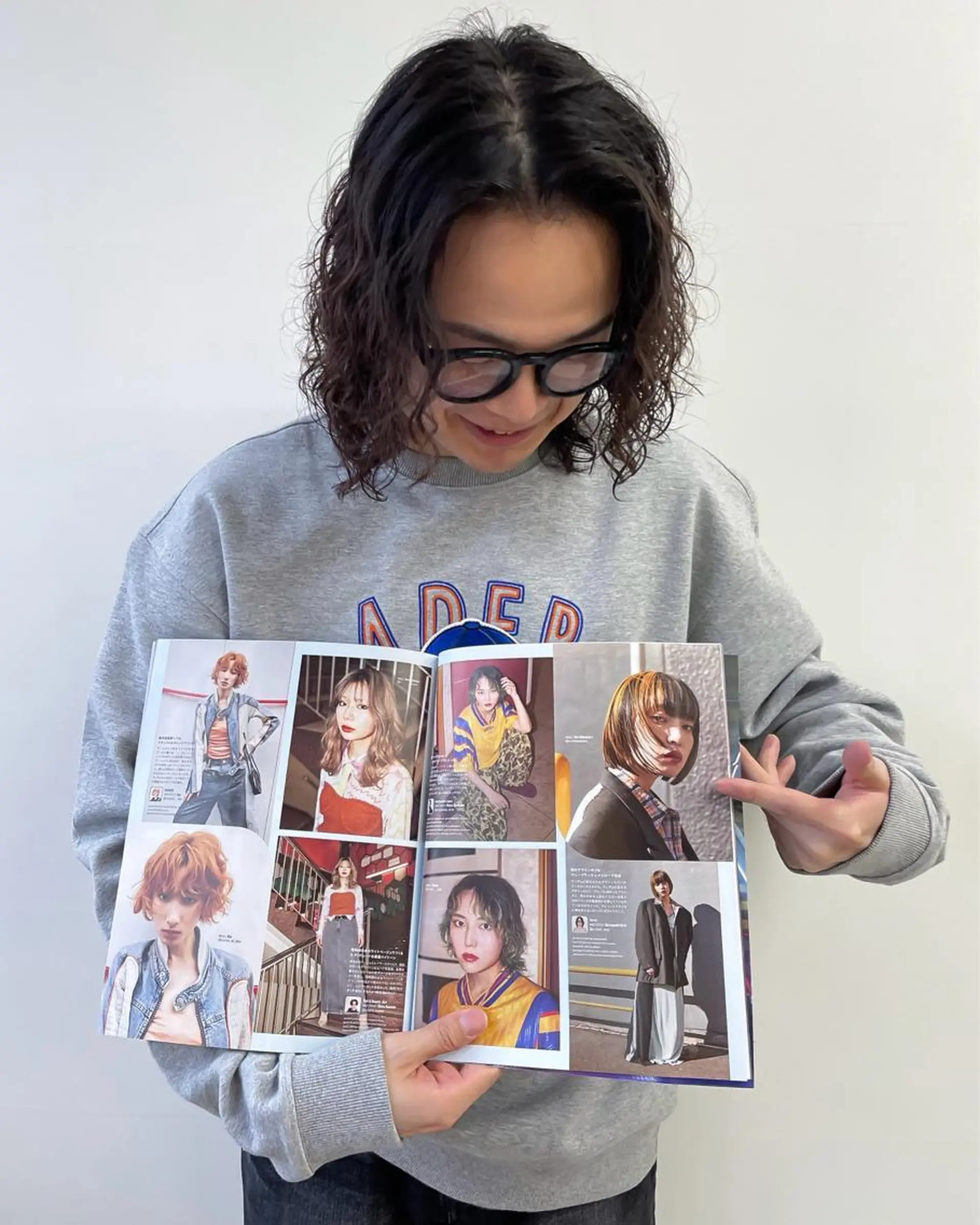 ミディアム カラー 似合わせカット ケアパーマ喜来雅由のヘアスタイル