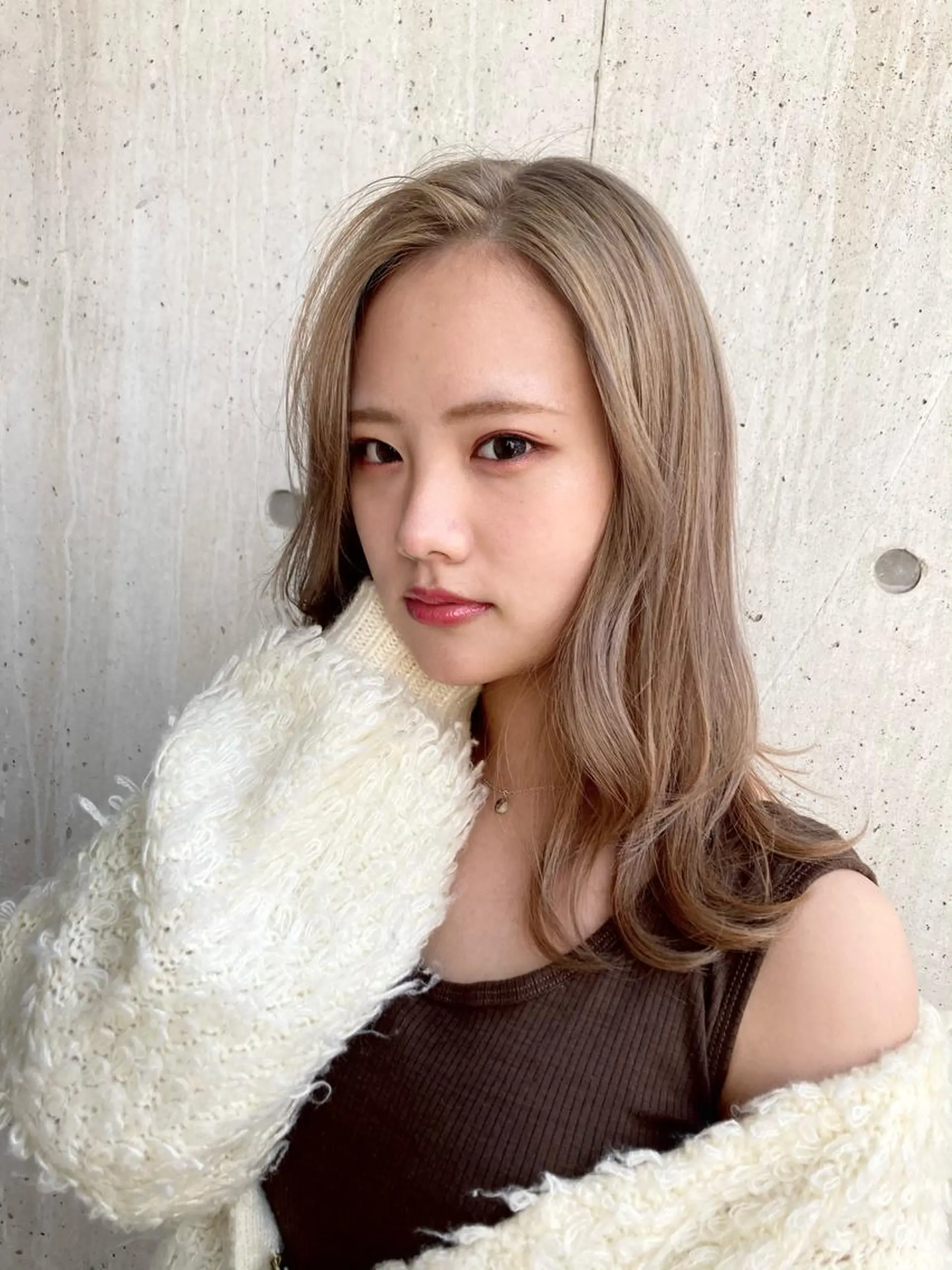 セミロング ヘアカラー トリートメント 梅山 美侑のヘアスタイル