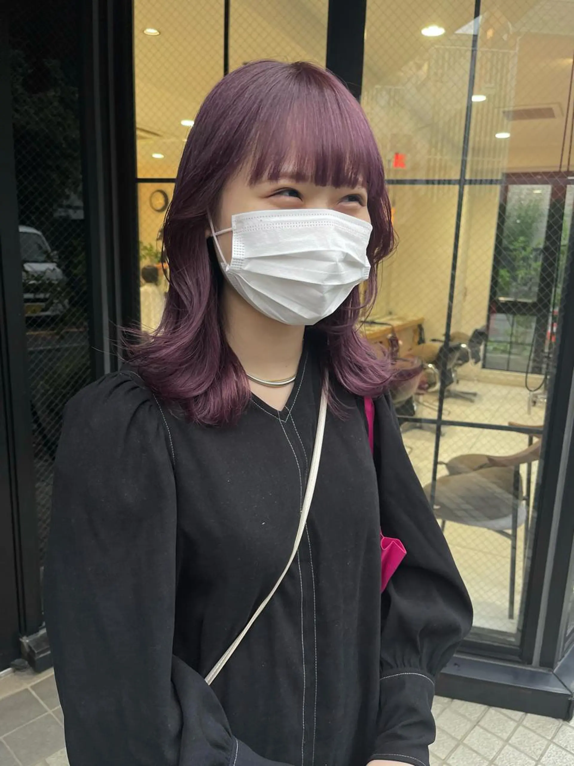 ミディアム ヘアカラー トリートメント ヘッドスパ ラベンダー/レイヤー スタイル🤎mamiのヘアスタイル