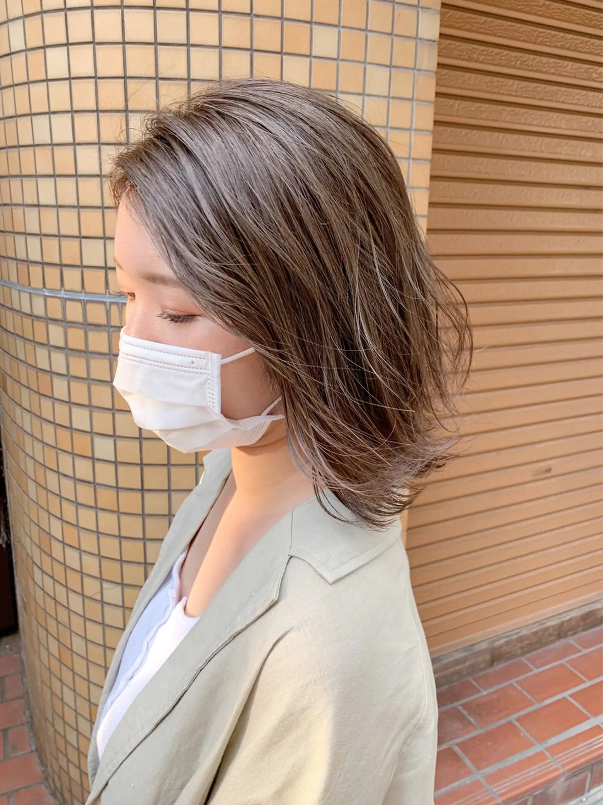 ミディアム カラー 杉村 未来のヘアスタイル