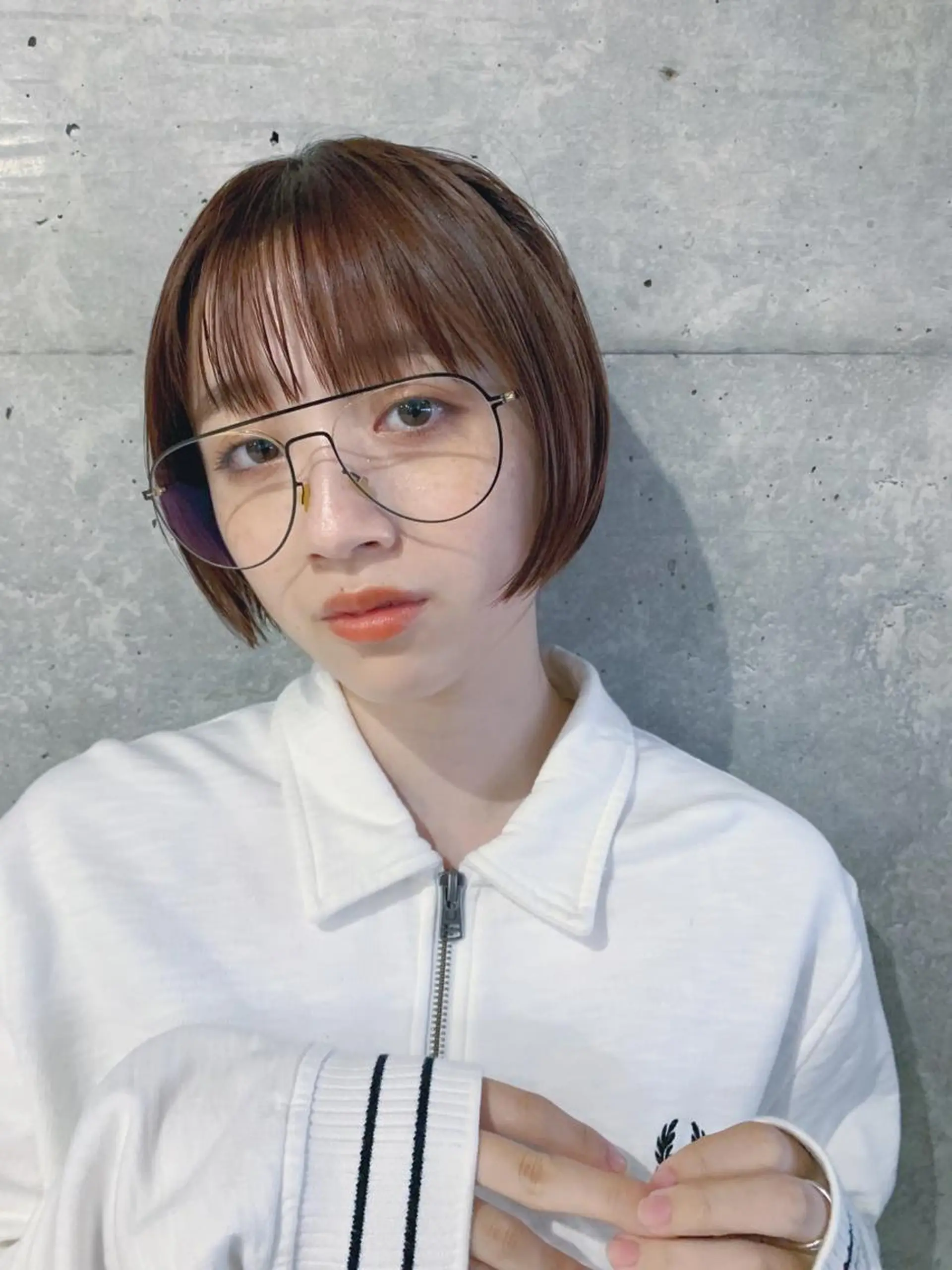 ショート カラー ボブパーマコテ巻き風 パーマNo1深江秀平のヘアスタイル