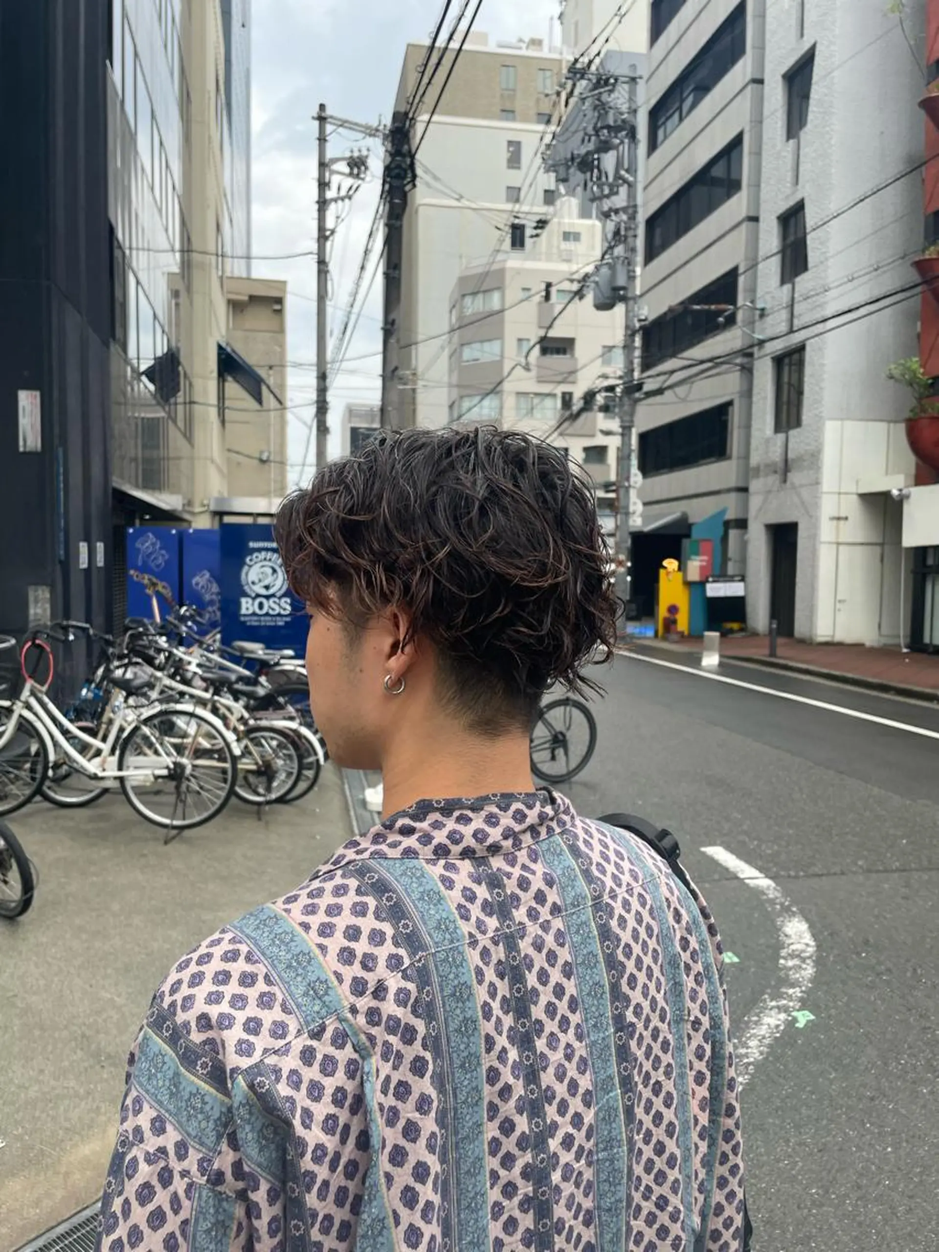 パーマ メンズ センターパート マッシュ メンズパーマ メンズツイストパーマ ツイストスパイラルパーマ カット パーマ ヘアセット フリーランスシェアサロンルレイル所属・心斎橋/メンズ /ルレイル/地形真希のヘアスタイル