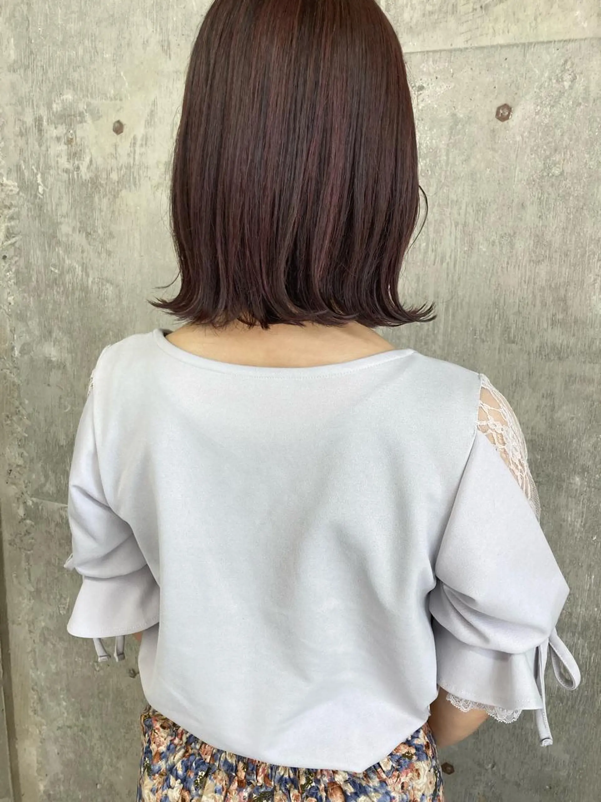 ミディアム カラー ベージュカラー ブリーチ ブリーチなしカラー ピンクカラー ピンクベージュ 小木曽智美 /ボブ/ショートのヘアスタイル