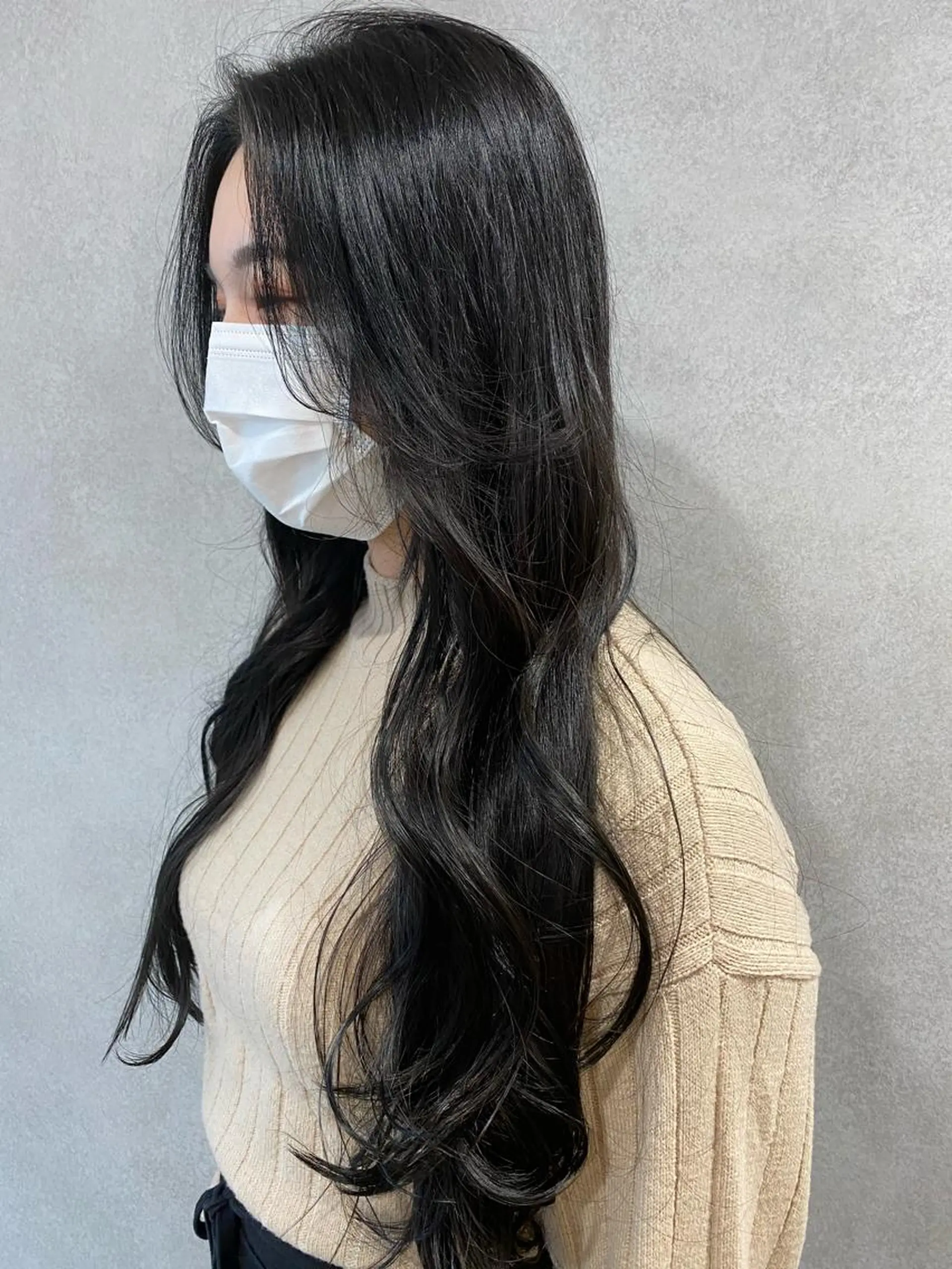 ロング カラー パーマ カット パーマ 韓国hair ·͜· watanabeのヘアスタイル