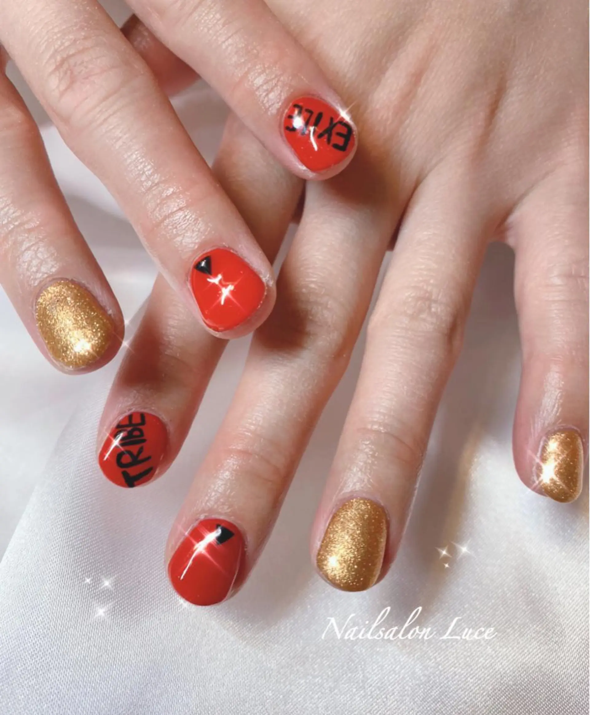 ネイル ジェルネイル ゴールド ワンカラーネイル 春ネイル ネイル& 脱毛サロン　Lのマツエク・マツパデザイン