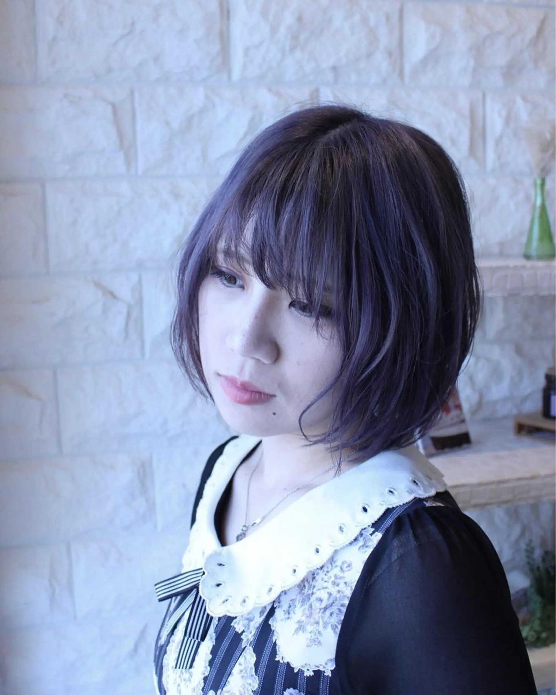 ショート カラー パープルカラー カット ヘアカラー 土居 正季のヘアスタイル