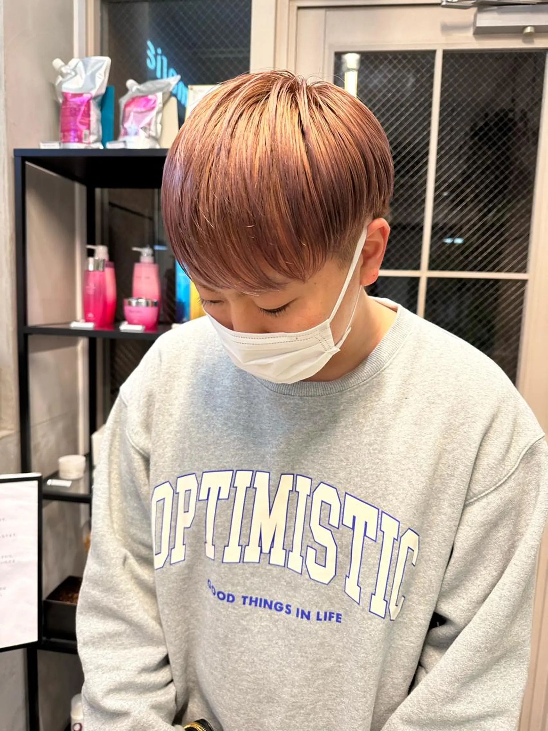 カラー メンズ ヘアカラー トリートメント REINA☁️透明感 カラー/ぷつっと♡のヘアスタイル