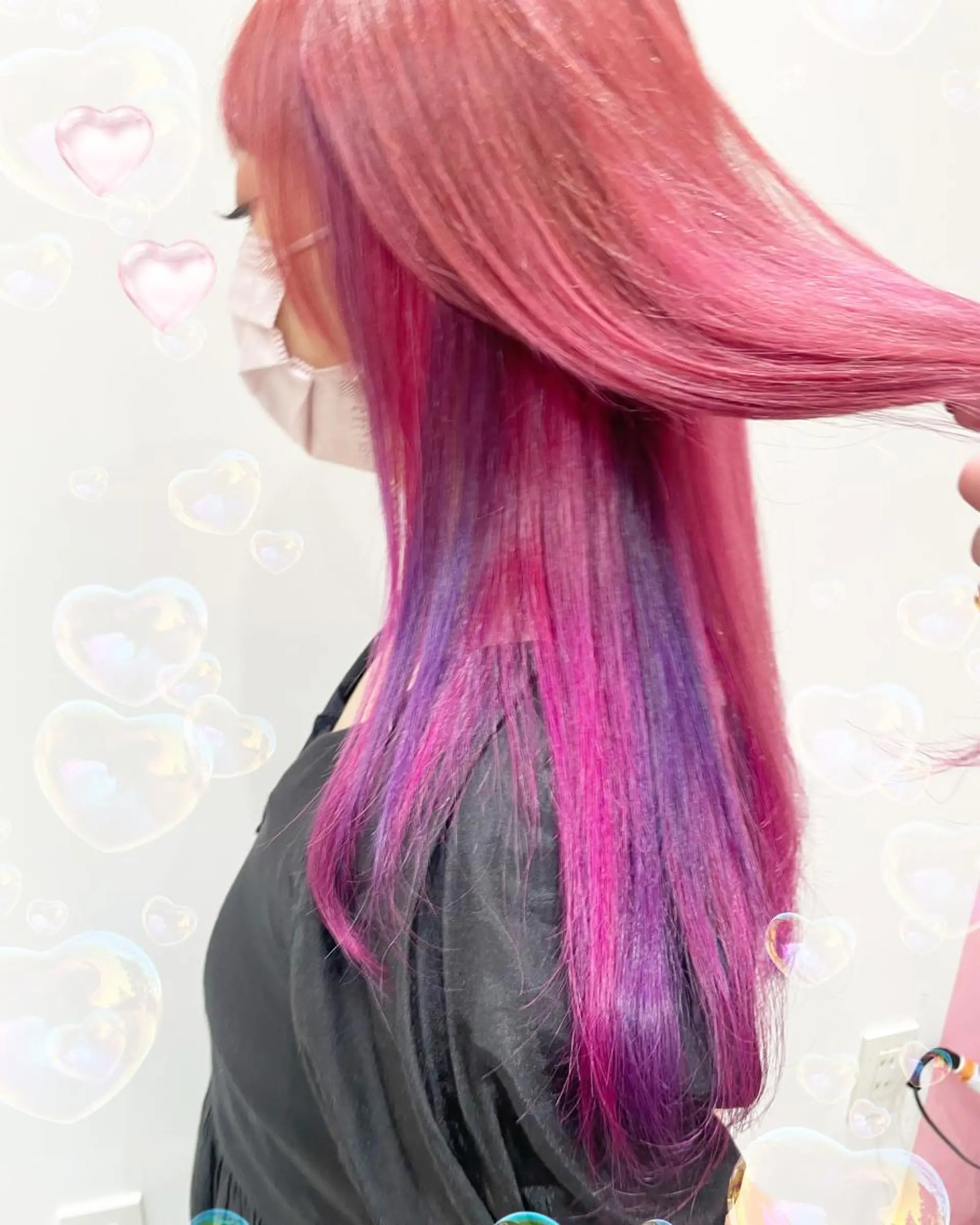 セミロング カラー ユニコーンカラー ヘアカラー トリートメント EMANON新宿東口所属・新宿駅近♡個室 ♡関口三都季🌜のヘアスタイル