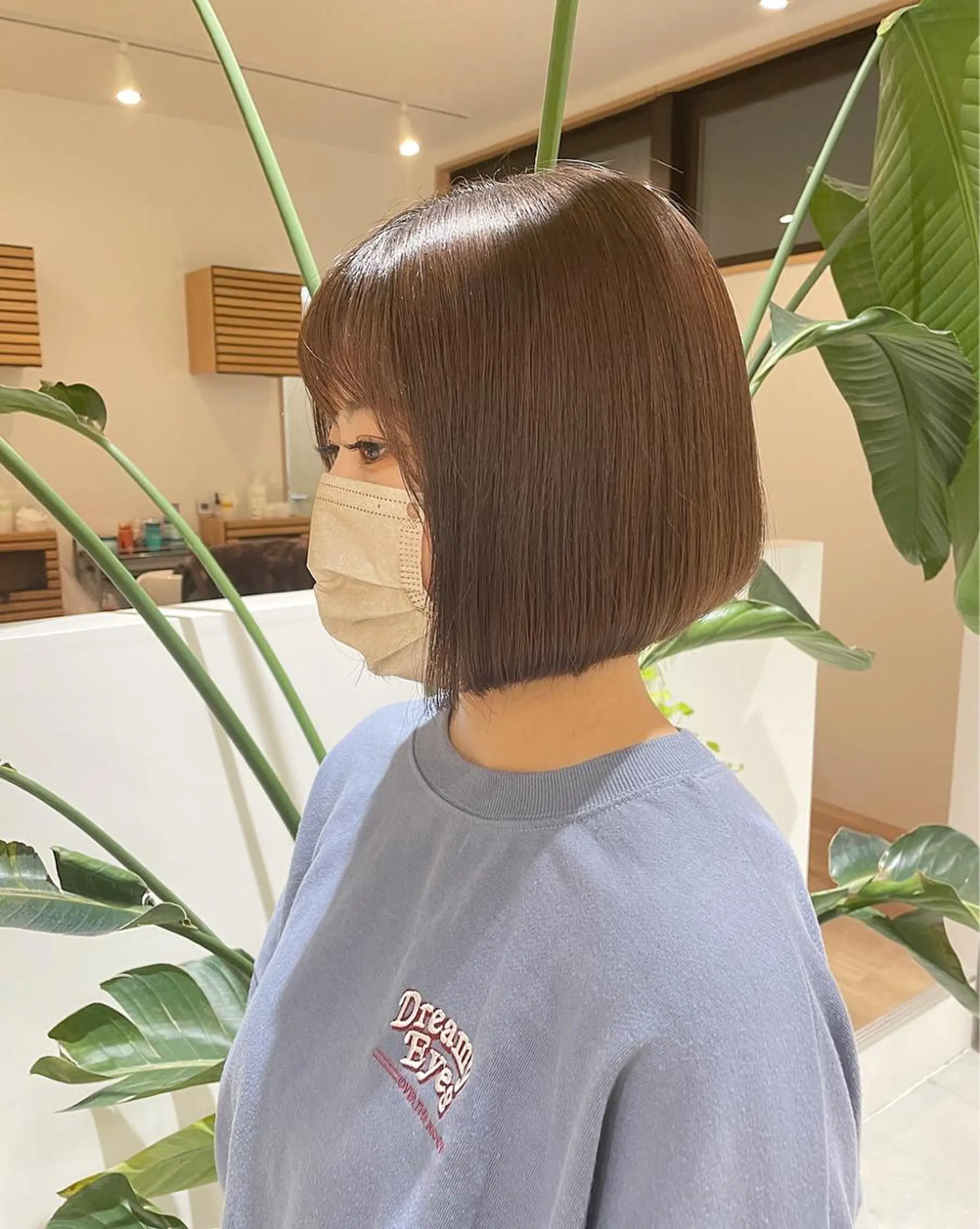 ミディアム ボブ くせ毛 酸性ストレート カット ヘアカラー トリートメント ヘアセット bloom所属・bloom yumaのヘアスタイル