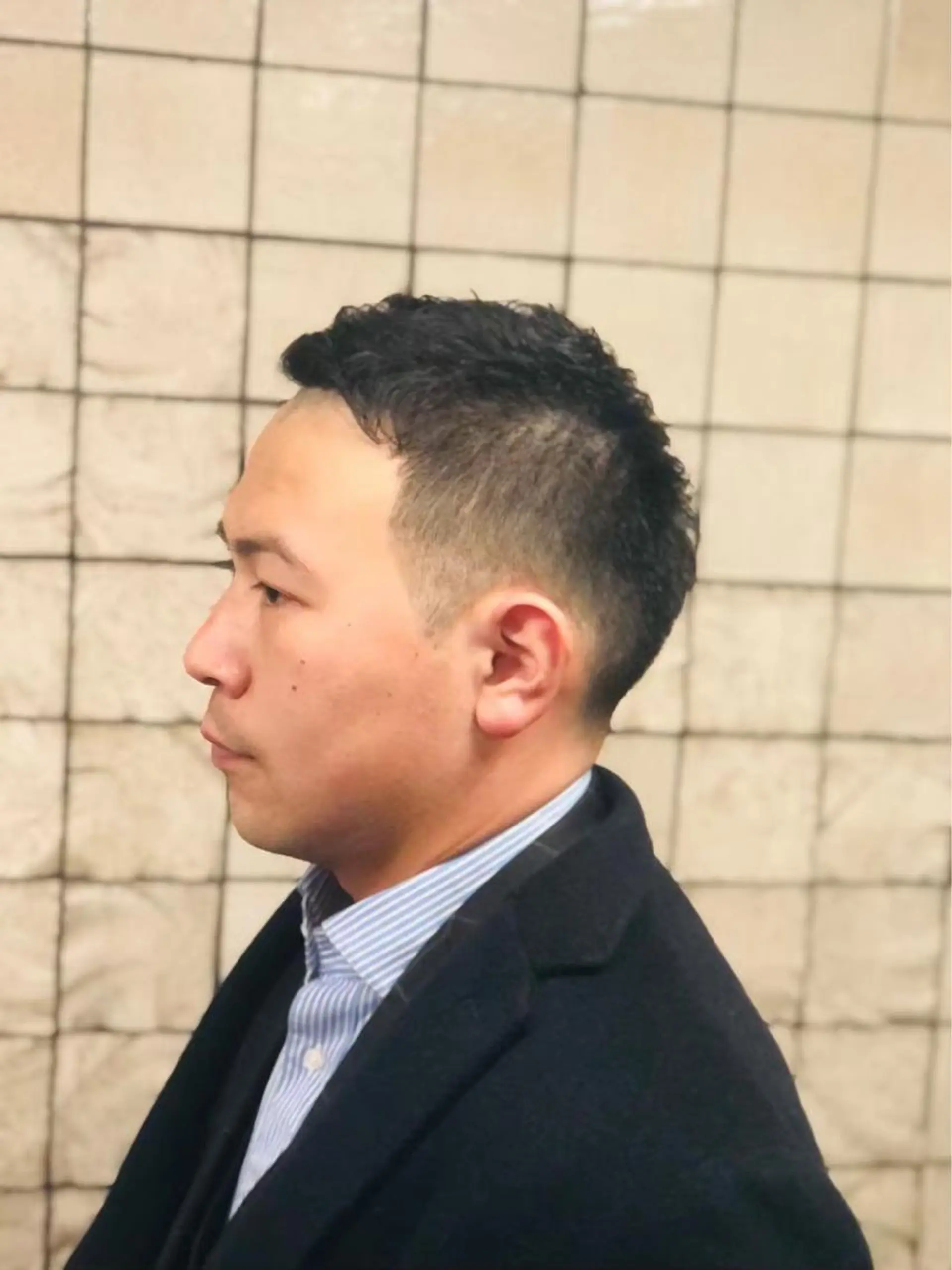 ショート カラー パーマ メンズ カット指名No1漆原 聡のヘアスタイル