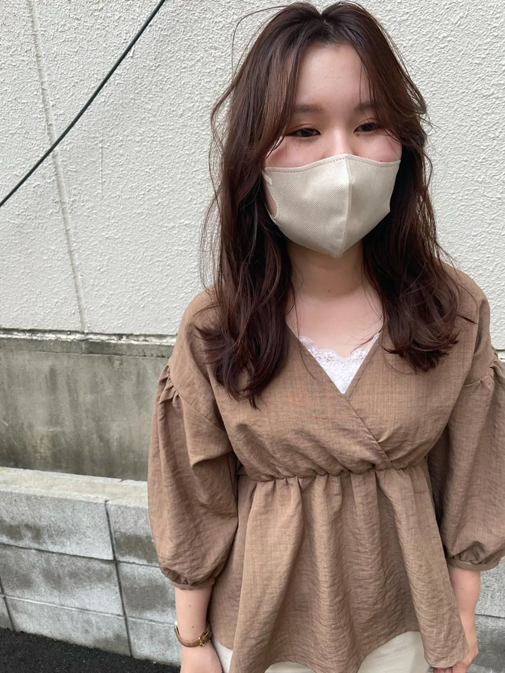 ロング ヘアカラー トリートメント さの あやねのヘアスタイル