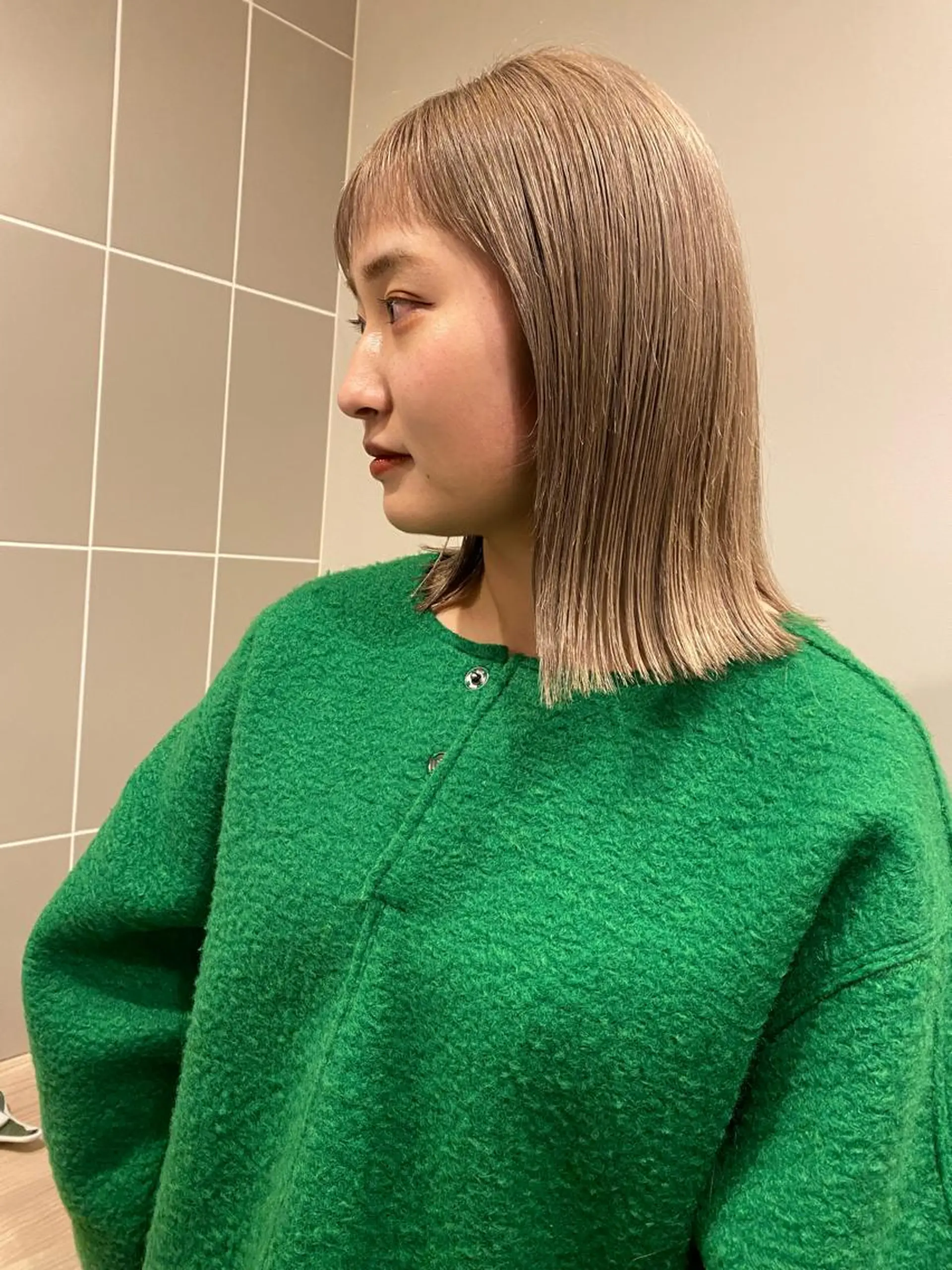 ミディアム カラー ベージュカラー ミルクティーベージュ 藤田晃志/メンズ専門 パーマ特化💈のヘアスタイル