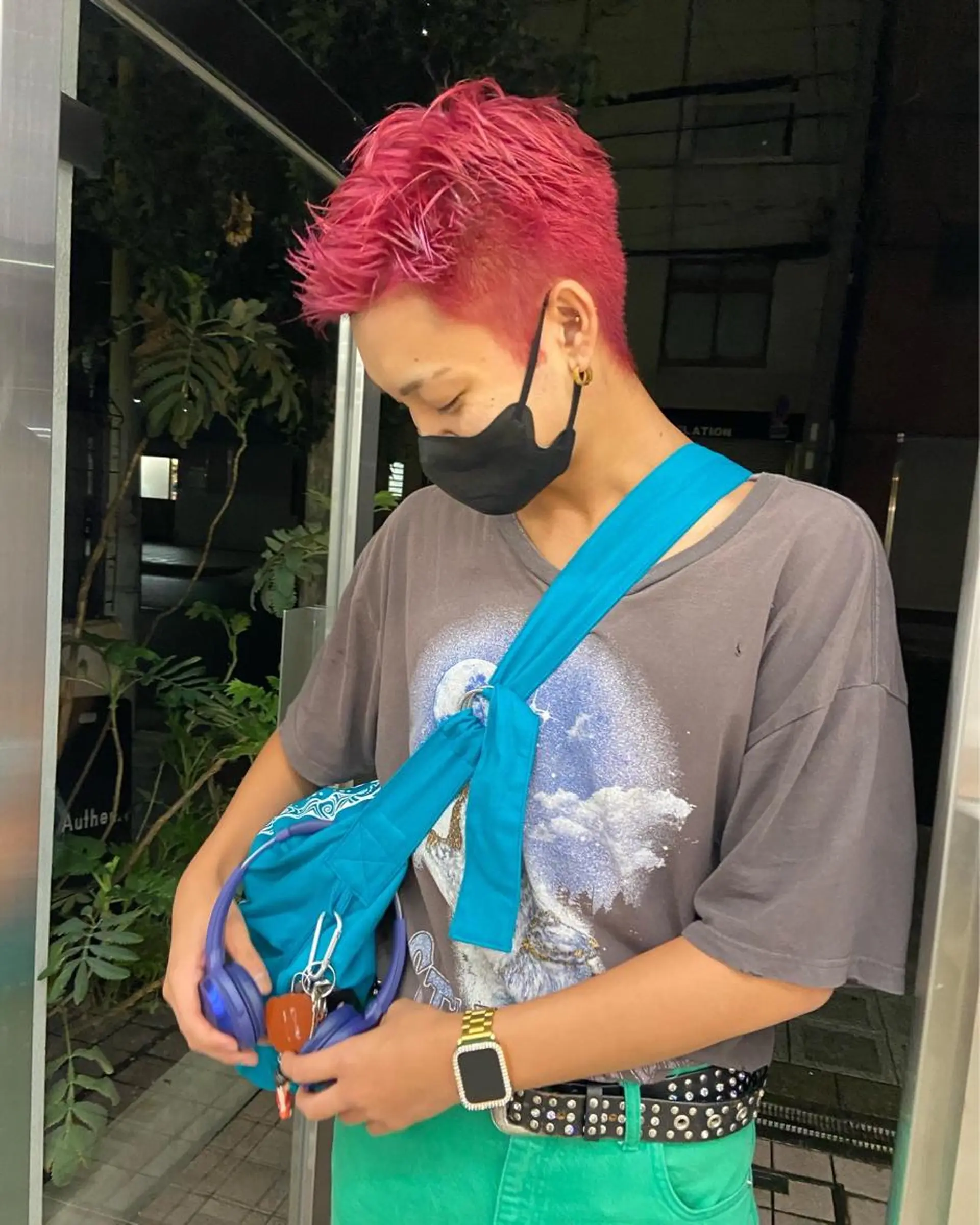 ショート カラー メンズ レッドカラー ヘアカラー yuna/ボブカット /ハイトーンカラーのヘアスタイル