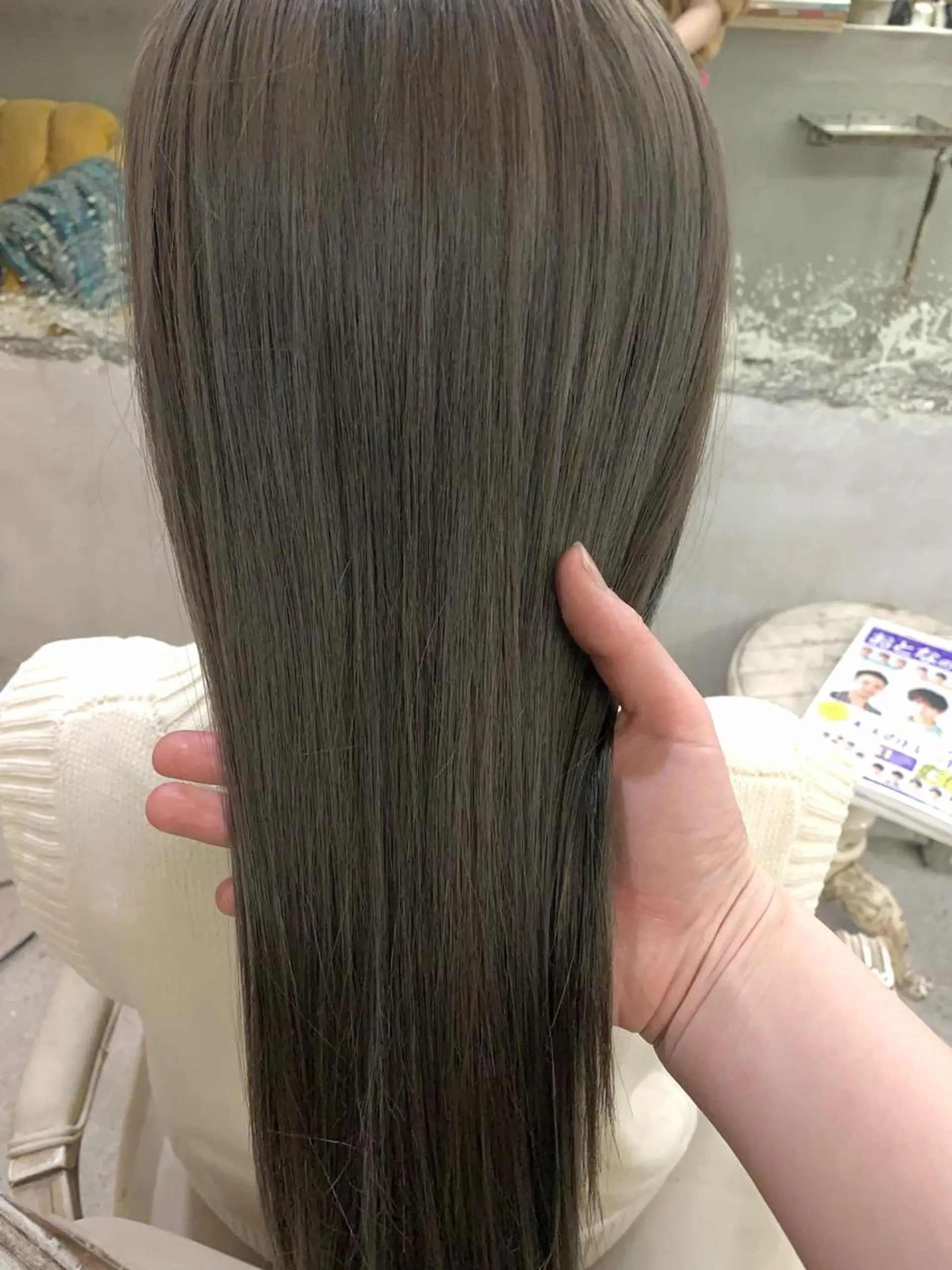 セミロング カラー 似合わせカラー🫶 小川千波のヘアスタイル