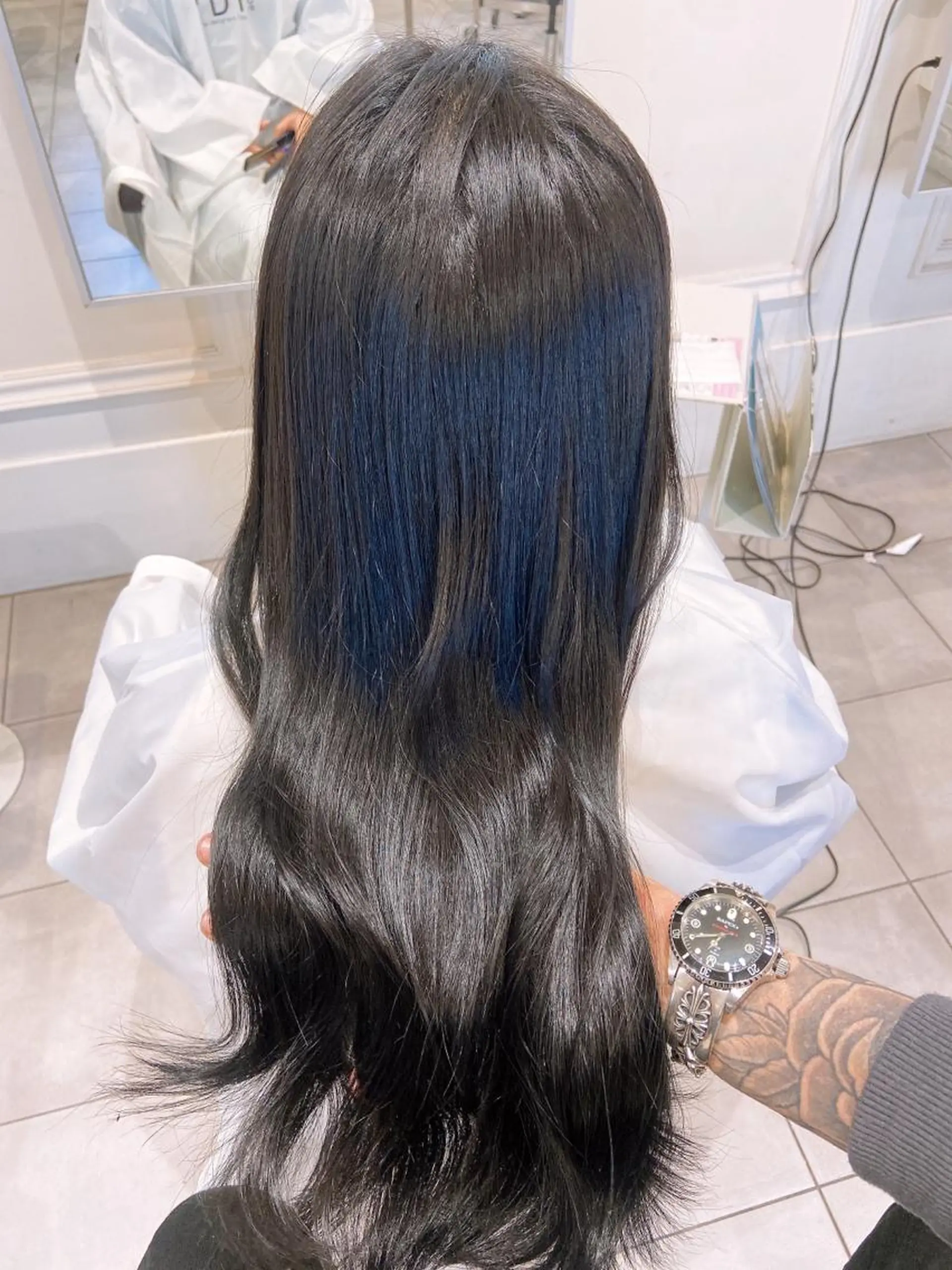 ロング カラー アクアカラー ダブルカラー グラデーションカラー ハイライトカラー イルミナカラー カット ヘアカラー トリートメント 韓国/色気/レイヤー /avance天王寺のヘアスタイル