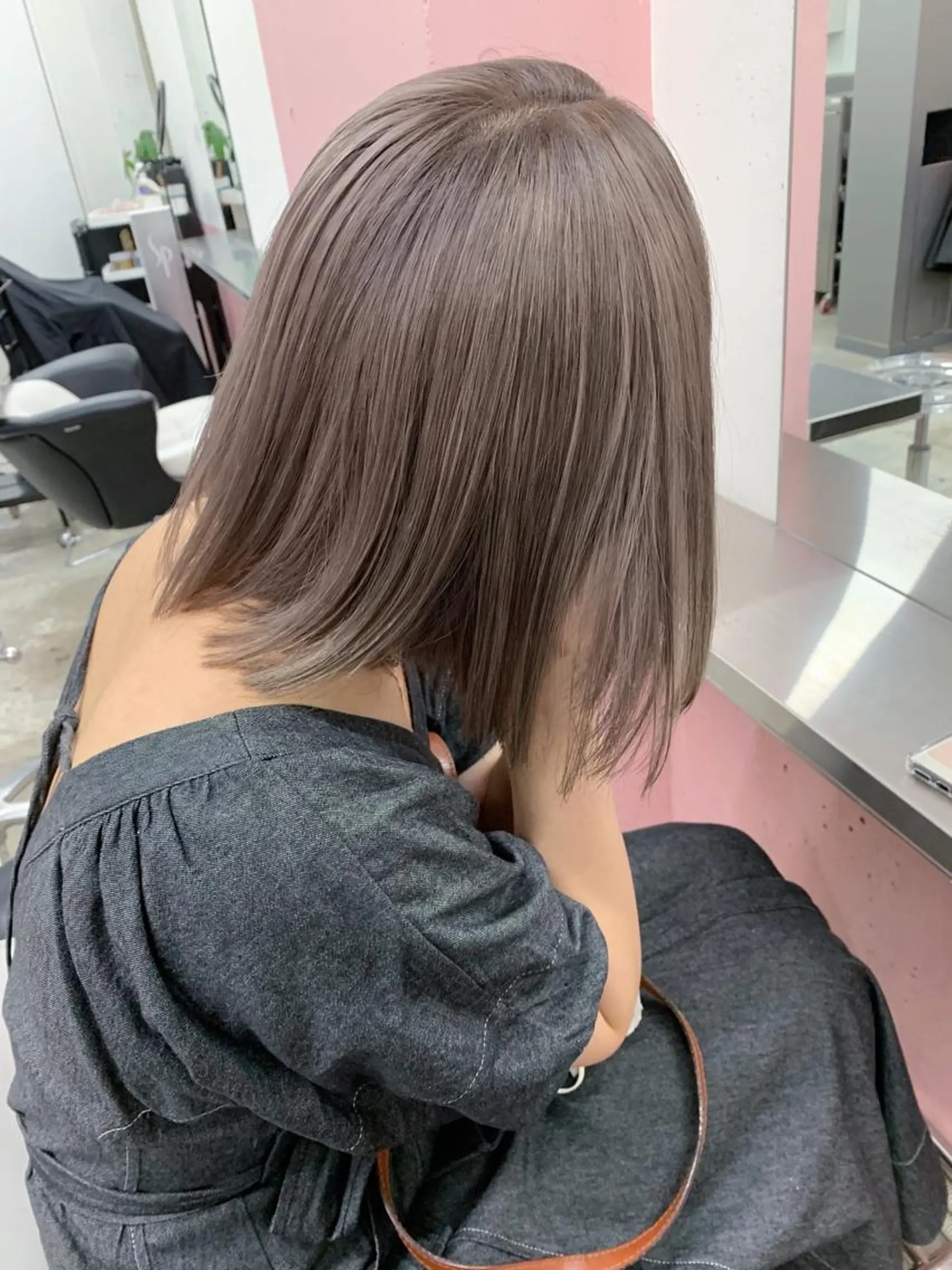 セミロング カラー ベージュカラー ラベンダーカラー ラベンダーベージュ 🌈ハイトーン/ボブ 長江理志🌈のヘアスタイル