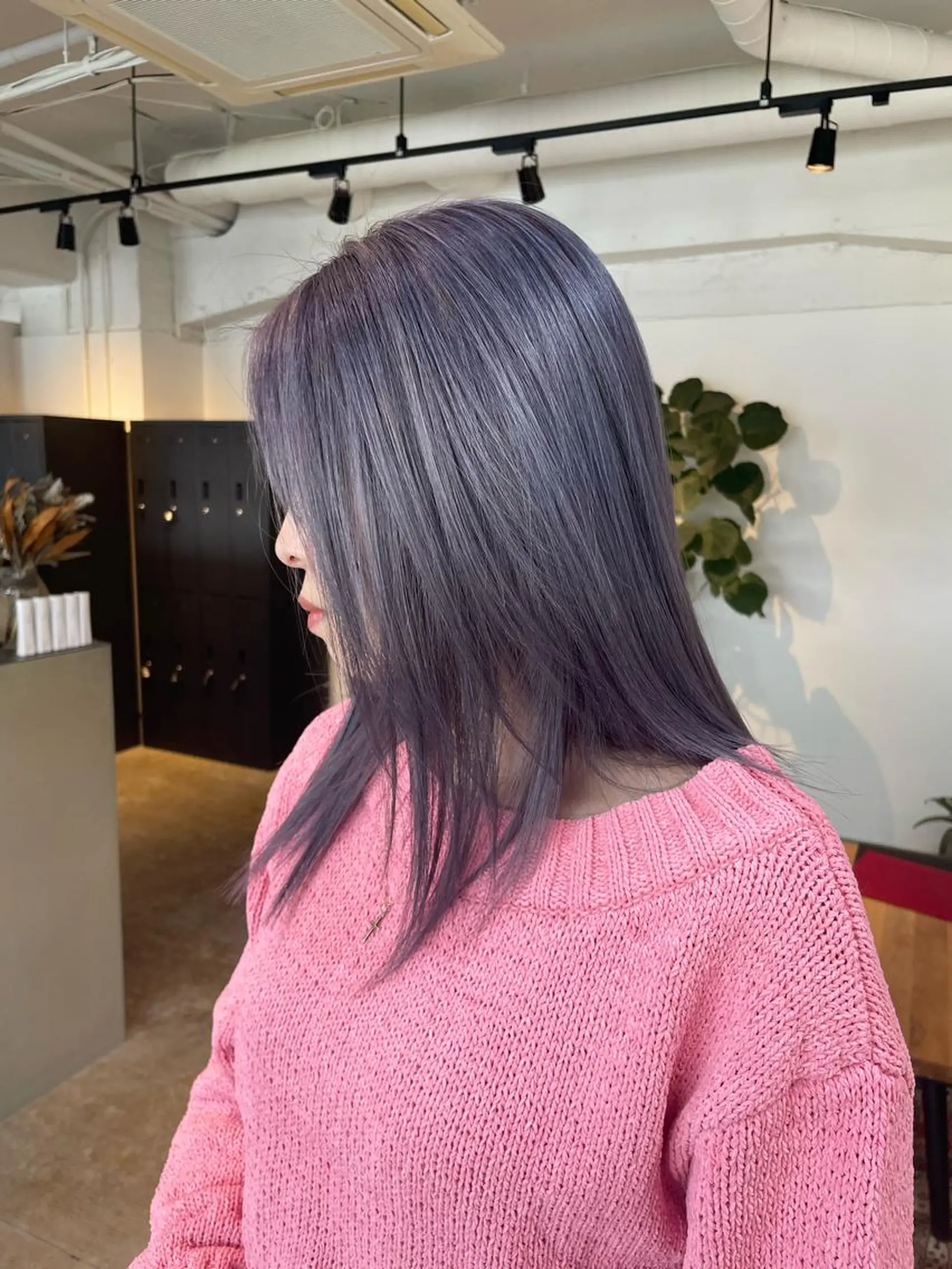 セミロング ヘアカラー 心斎橋/海外レイヤー 募集中三好玲奈のヘアスタイル