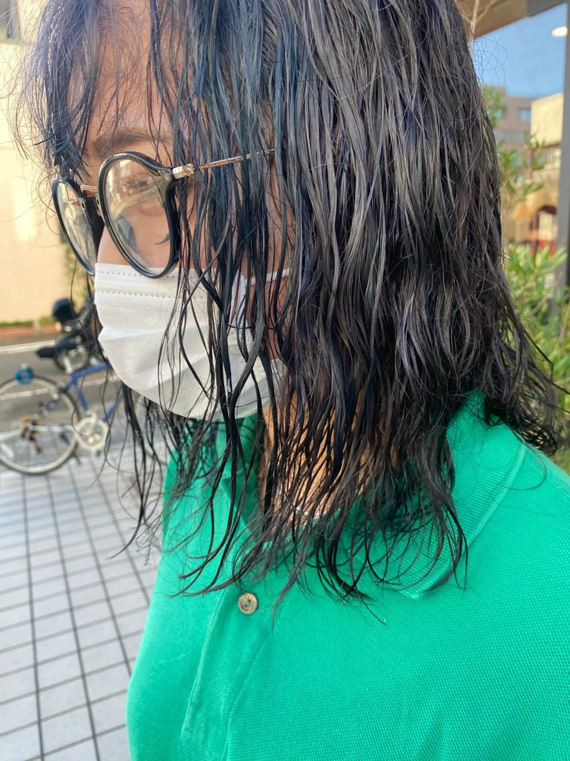 セミロング カラー パーマ セミロングパーマ ニュアンスパーマ ヘアカラー パーマ パーマ指名No1 /namiのヘアスタイル