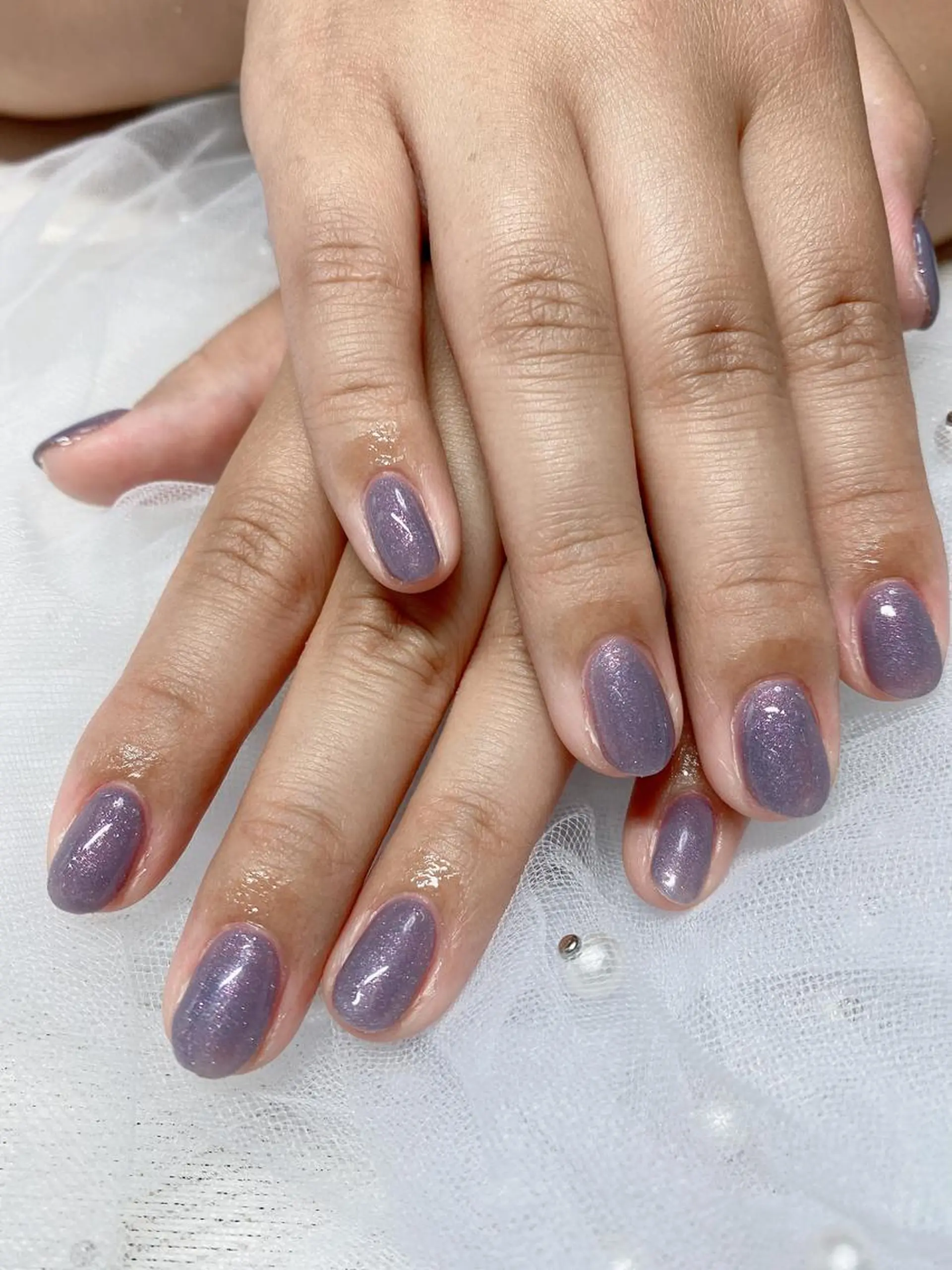 ネイル ブルー ワンカラーネイル Jasmine nailsalon所属・ジャスミン ネイルサロンのネイルデザイン