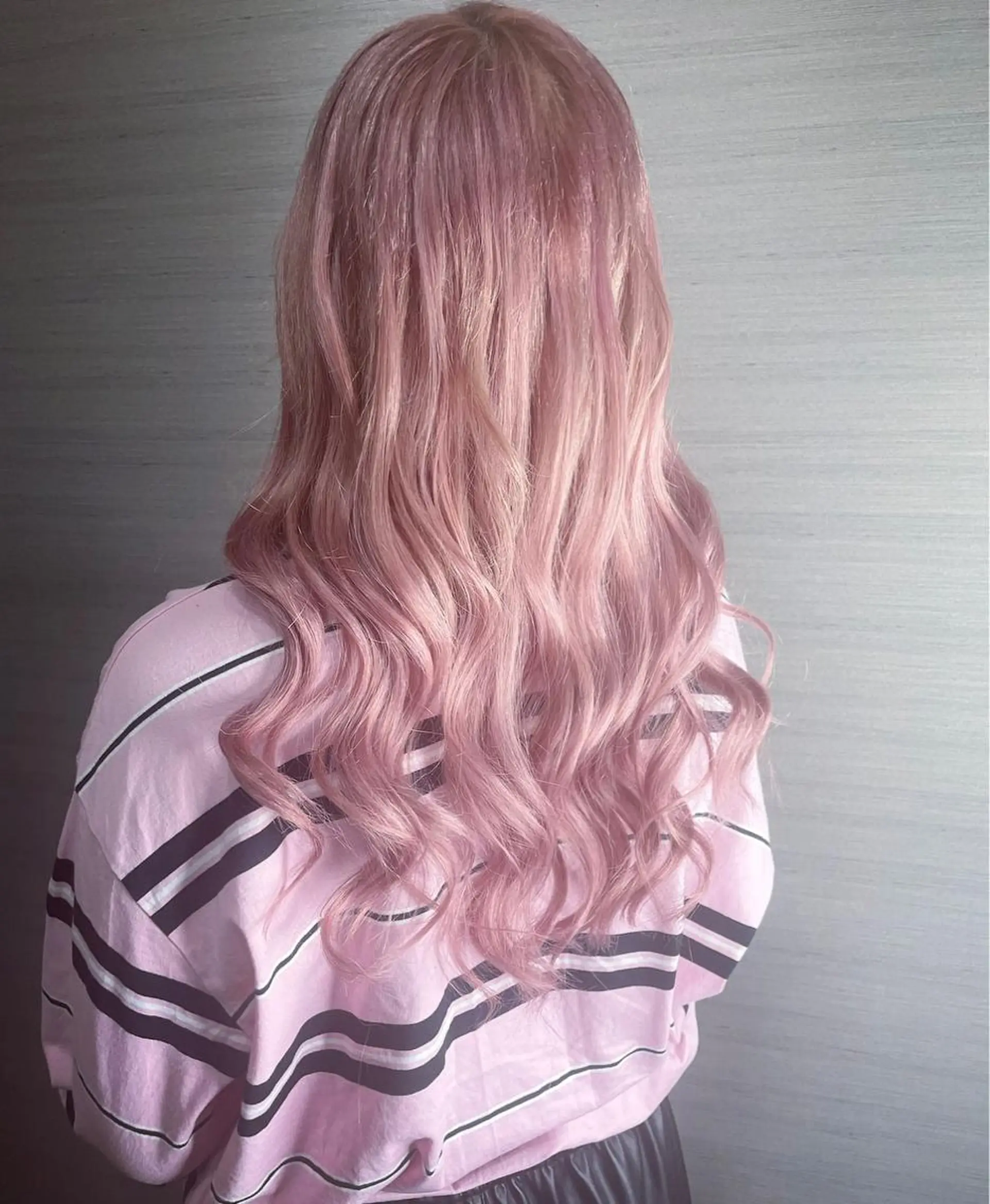 ロング カラー シールエクステ ピンクカラー エクステ ウルフカット シシド ユウスケ Aceのヘアスタイル