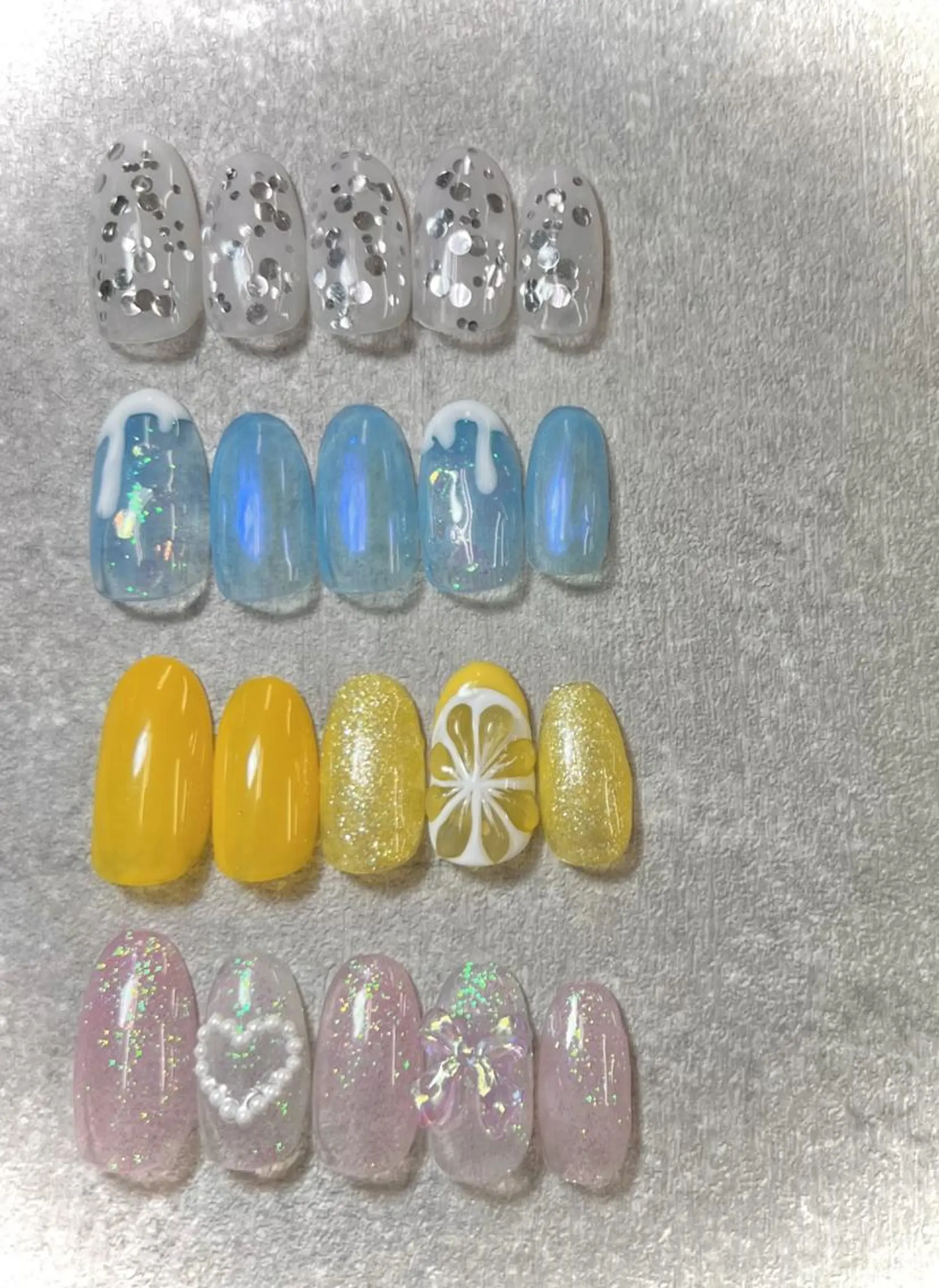 ネイル オーロラネイル フットネイル フレンチネイル ジェルネイル ガラスフレンチ FASTNAIL PLUS 新宿店のネイルデザイン