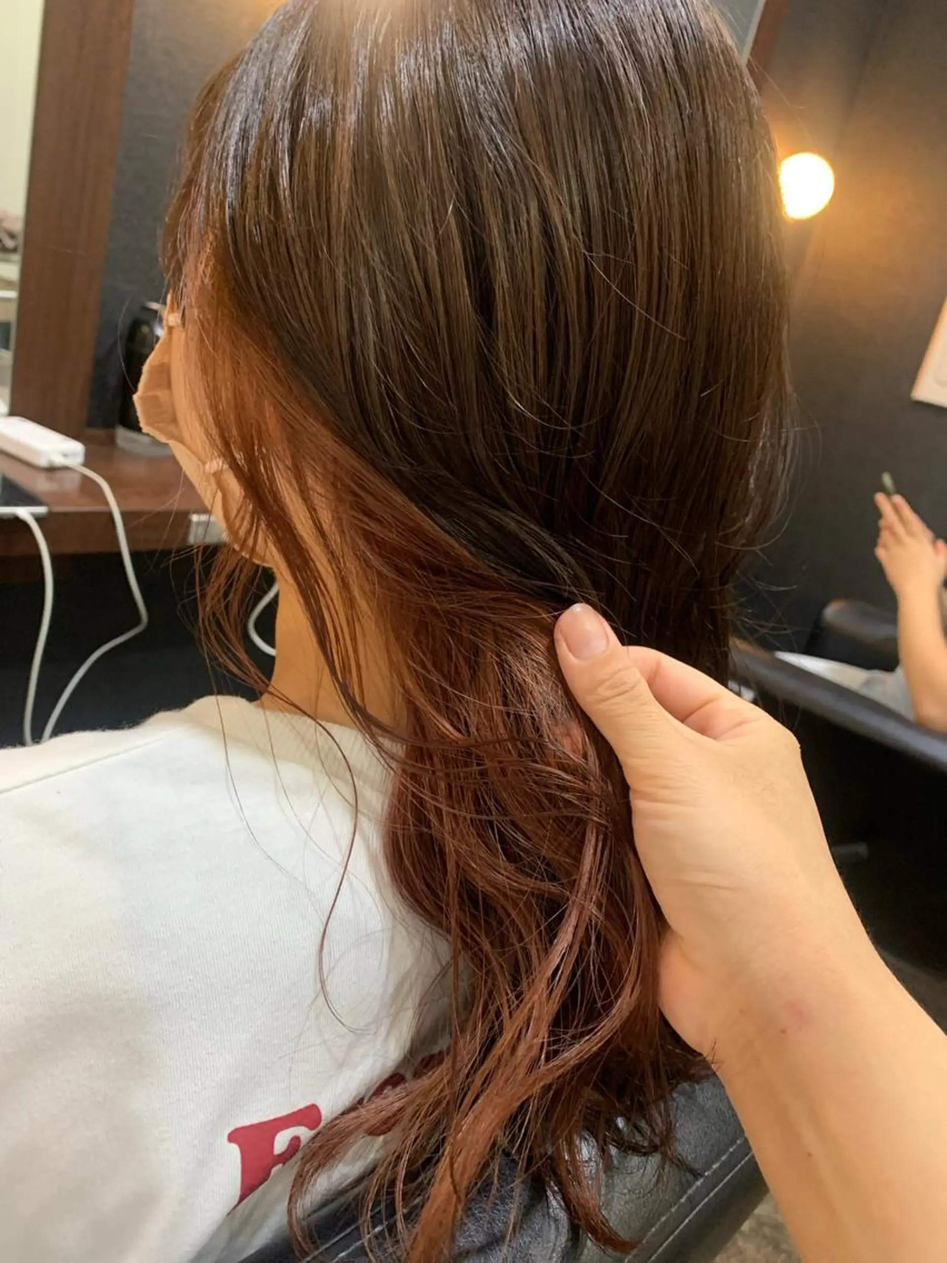 セミロング カラー ヘアカラー トリートメント 林 友美のヘアスタイル