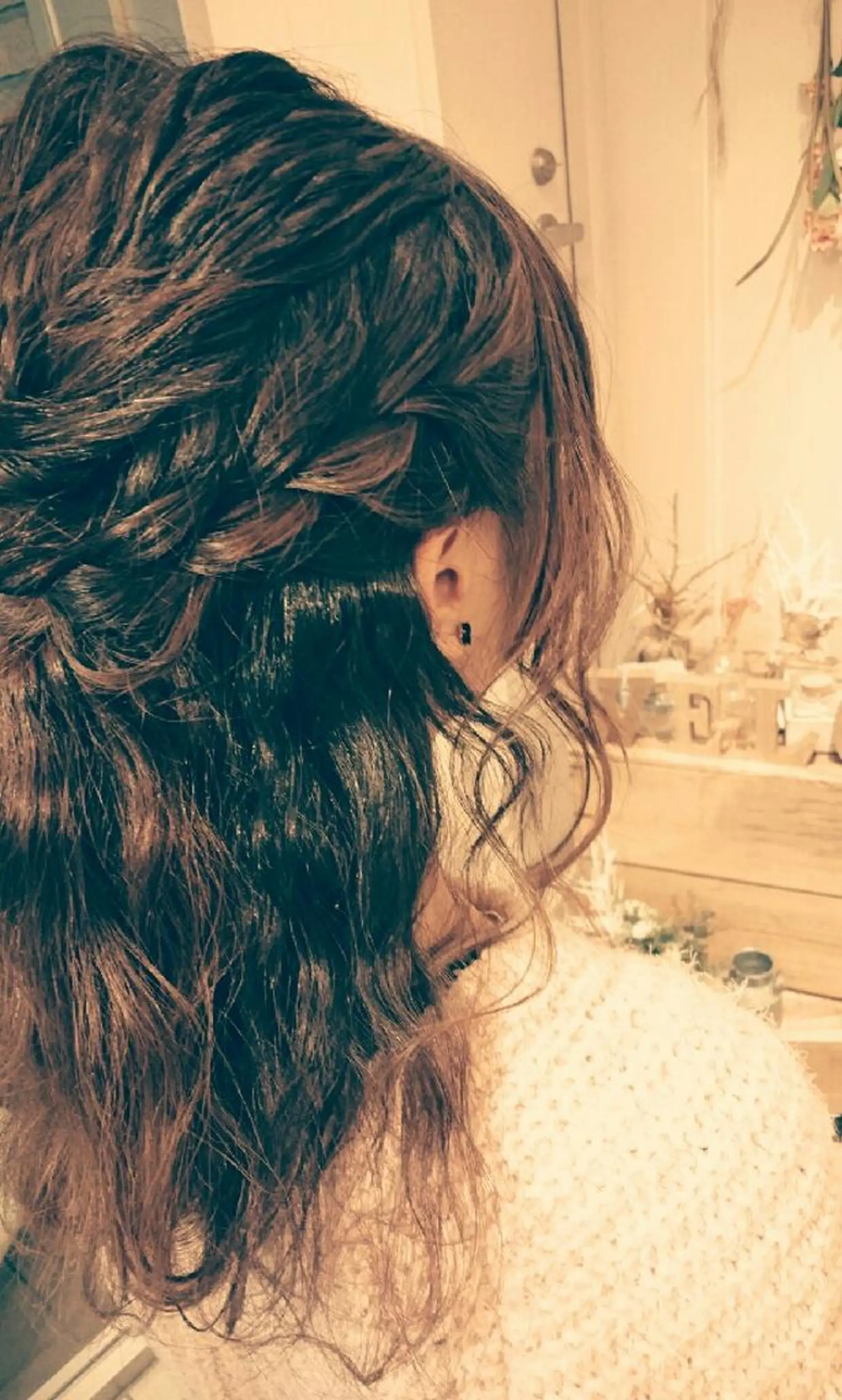 ヘアアレンジ ミディアム ハーフアップ ヘアセット/髪質改善 /カラー/TADOのヘアスタイル