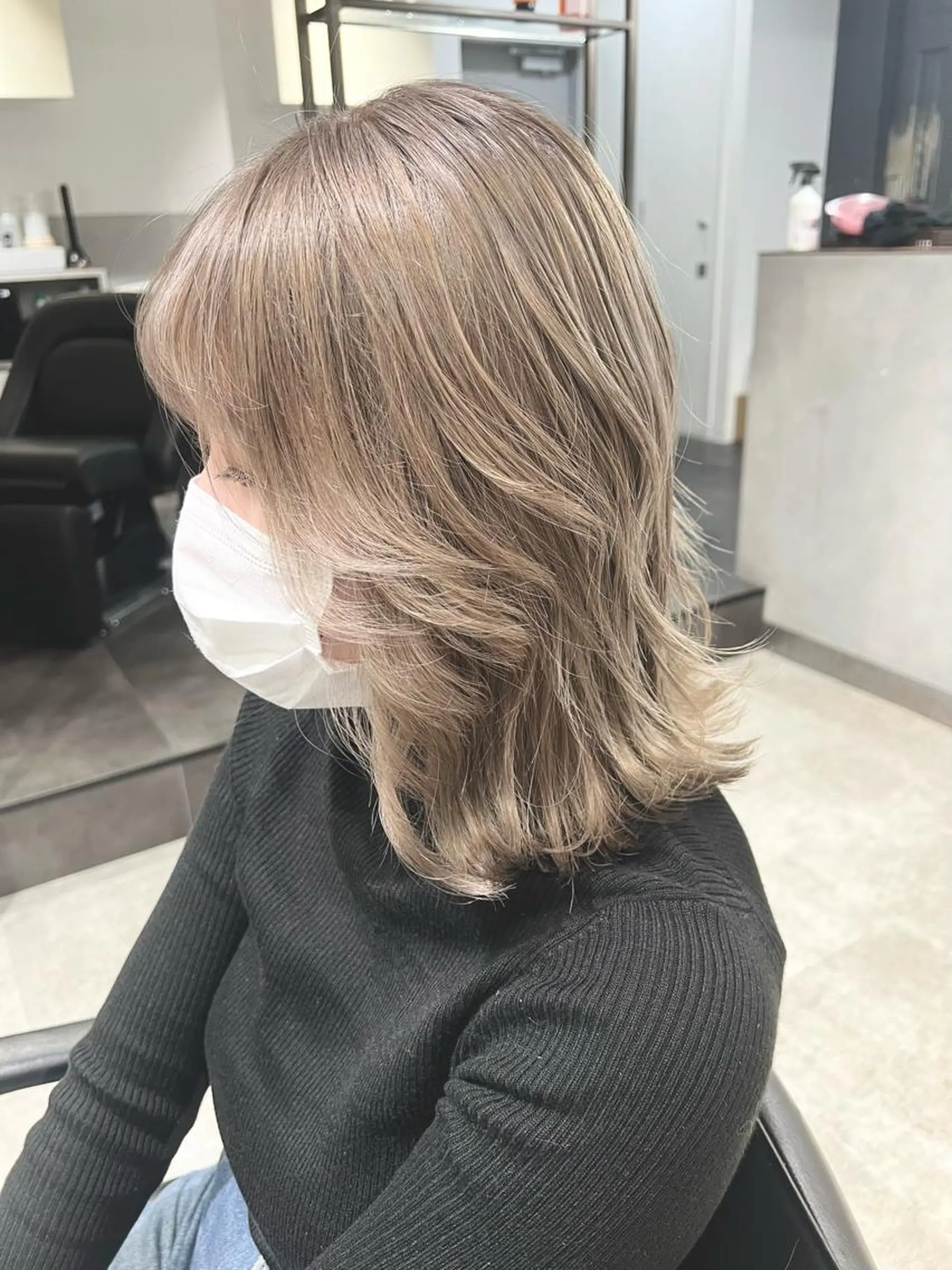 ミディアム カラー カット ヘアカラー トリートメント M IIのヘアスタイル