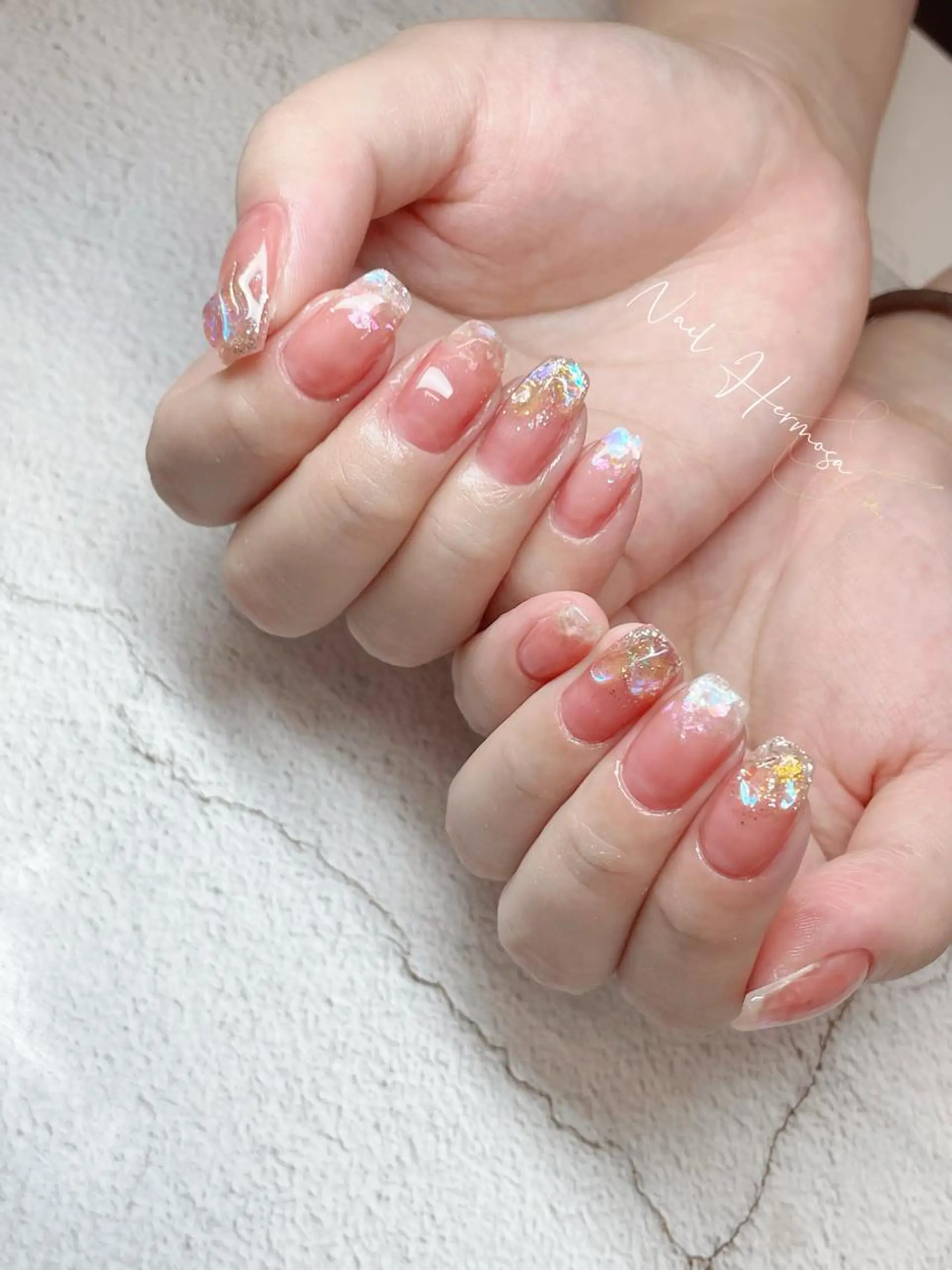 ネイル 桜ネイル 長さ出し フラッシュネイル フラワーネイル フットネイル ハンドネイル ネイル エルモサのネイルデザイン