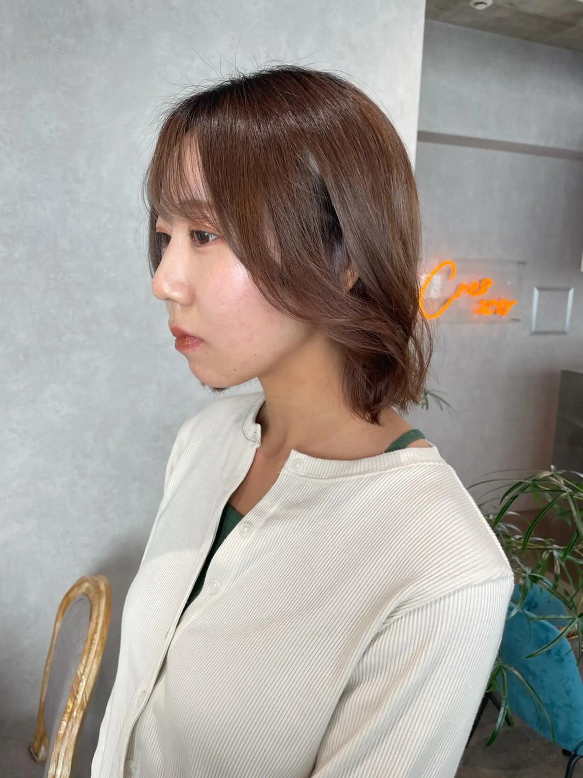 ショート カラー 切りっぱなしボブ ボブ カット ナチュラル透明感🌱 小山美樹子のヘアスタイル