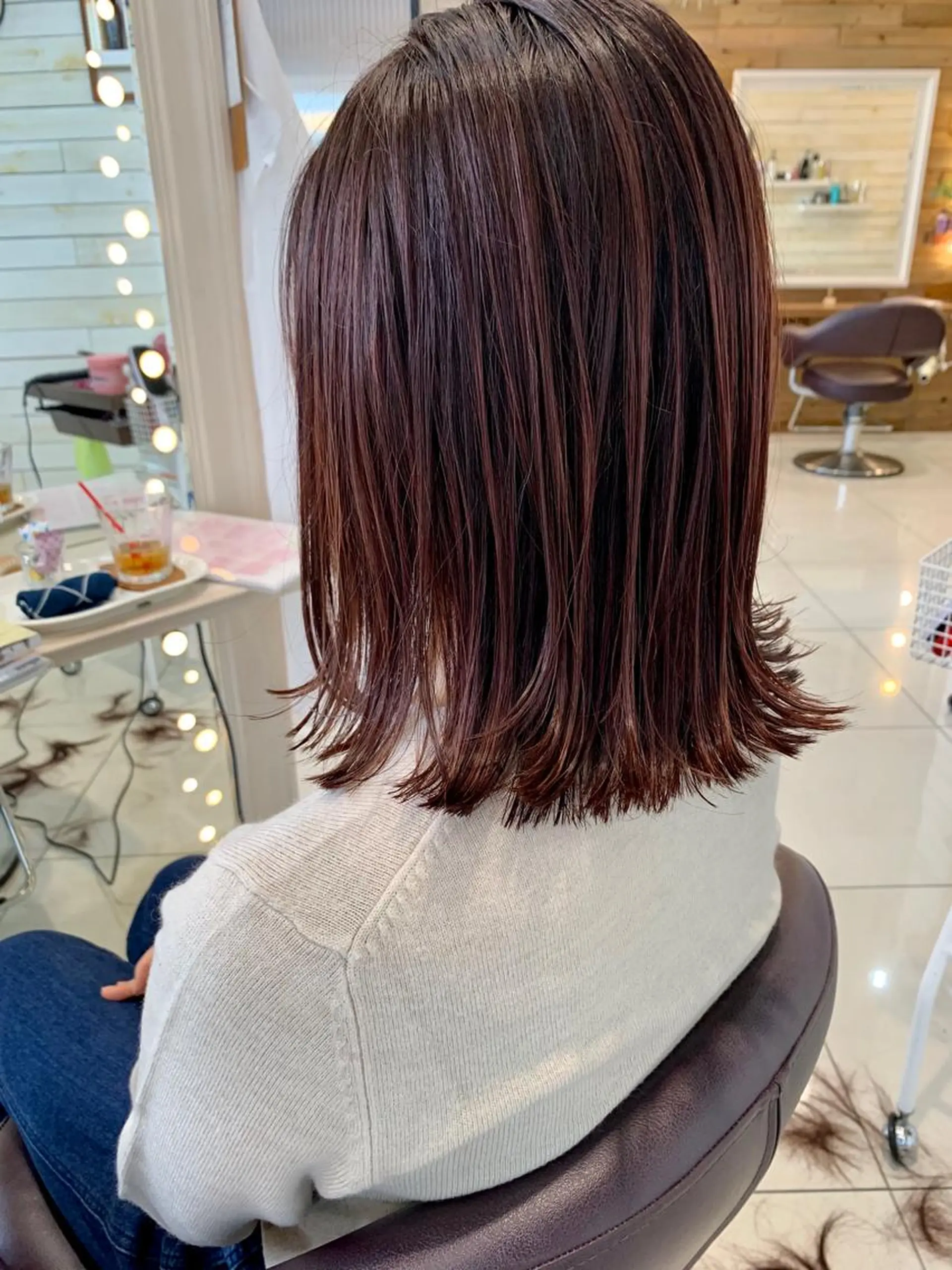 カラー カット ヘアカラー 黒田瀬奈/ボブ まろやかベージュのヘアスタイル